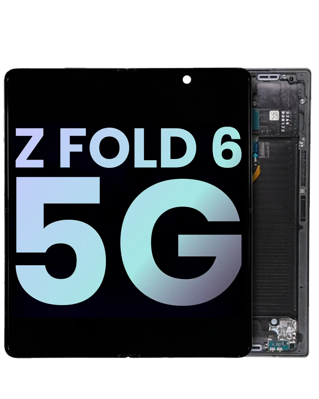 OLED-Display mit Rahmen f. Samsung Galaxy Z Fold6 5G Service Pack Schwarz