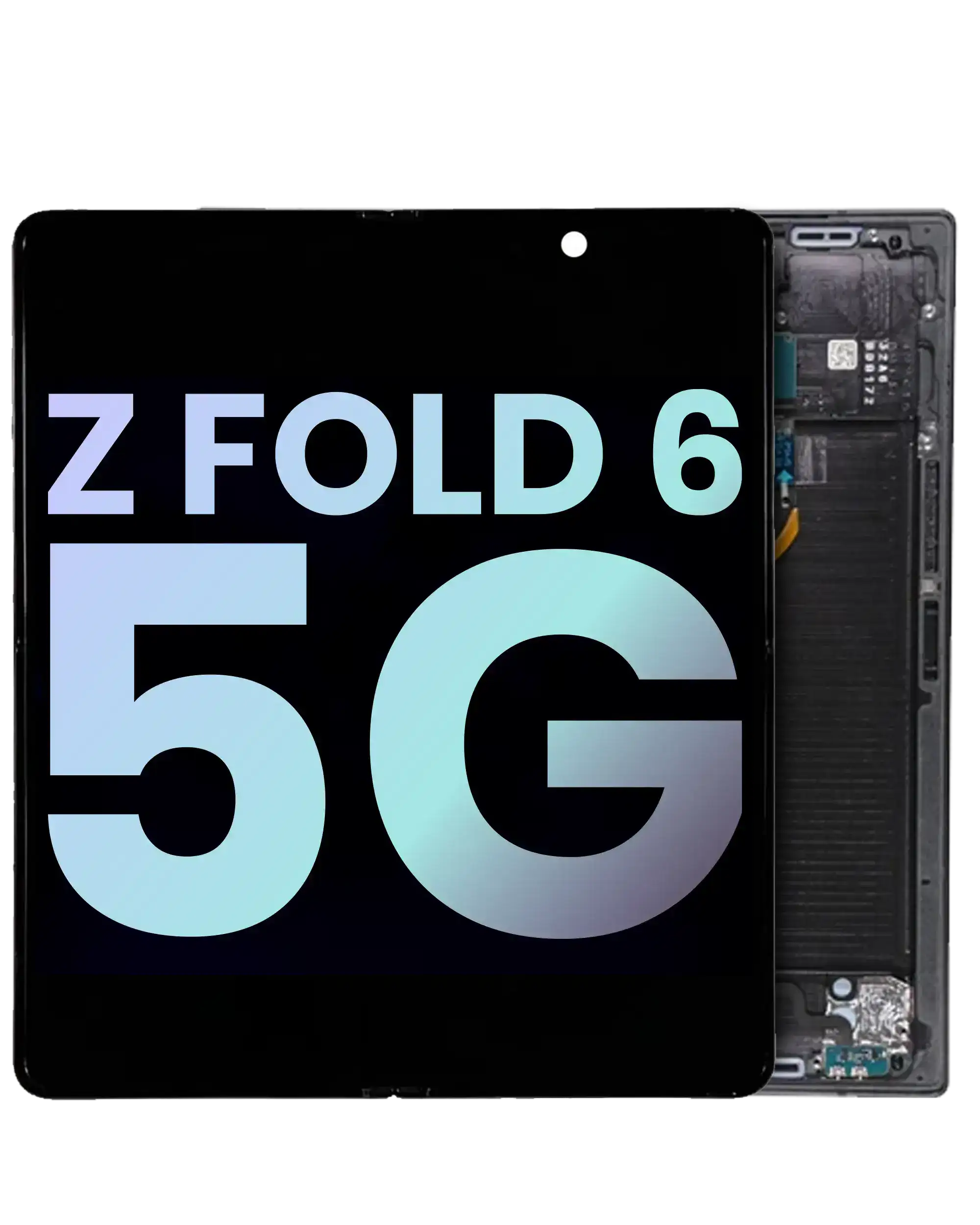 OLED-Display mit Rahmen f. Samsung Galaxy Z Fold6 5G Service Pack Schwarz