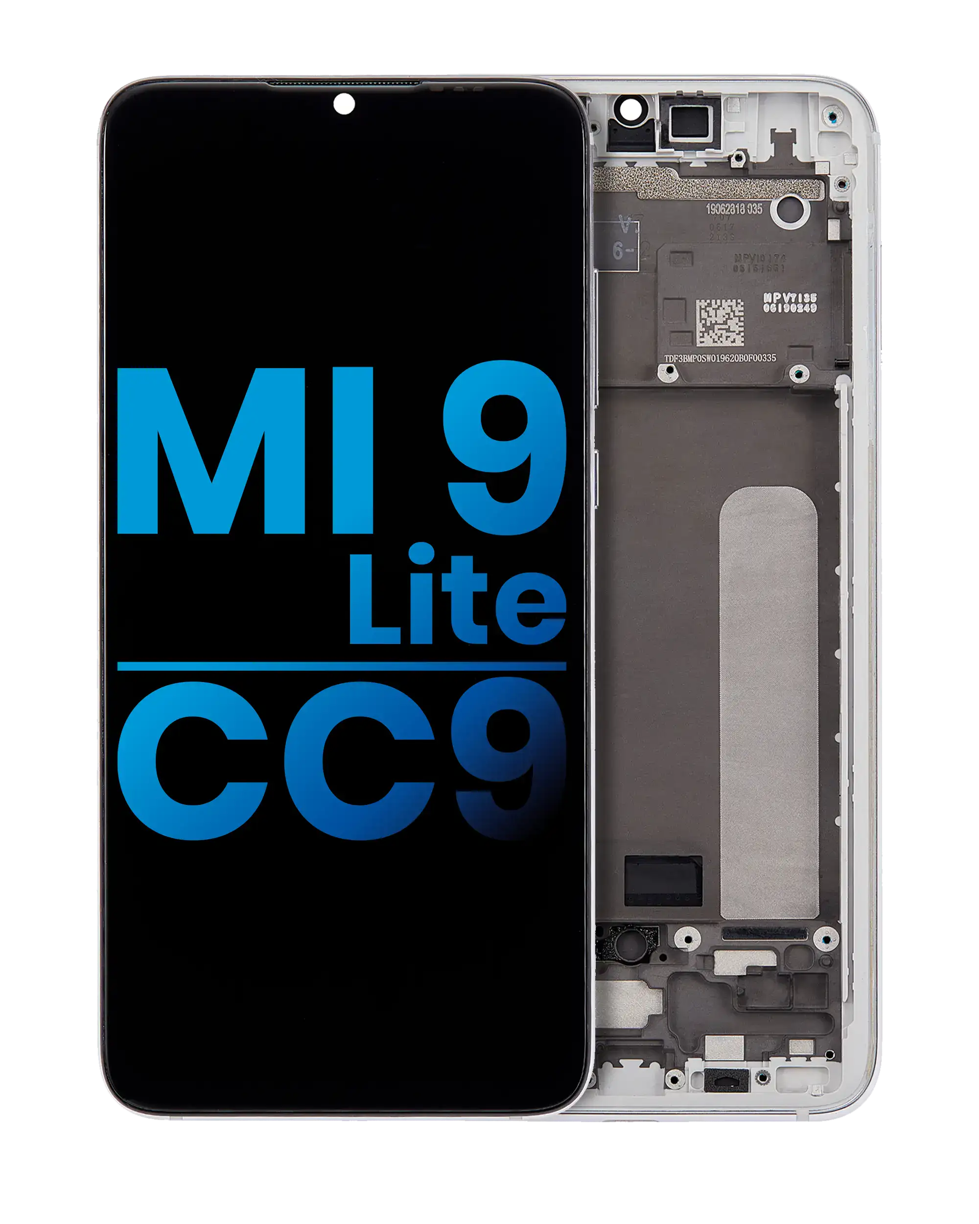 LCD-Display mit Rahmen Xiaomi Mi 9 Lite/CC9 Pearl White Aftermarket Incell
