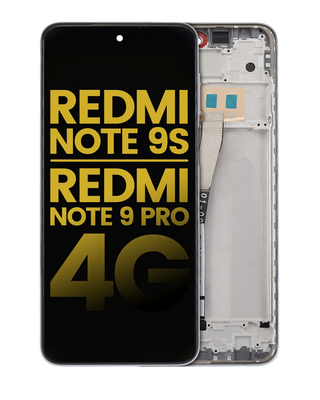 LCD with Frame for Xiaomi Redmi Note 9S / Redmi Note 9 Pro 4G (Refurbished) (Glacier White)
