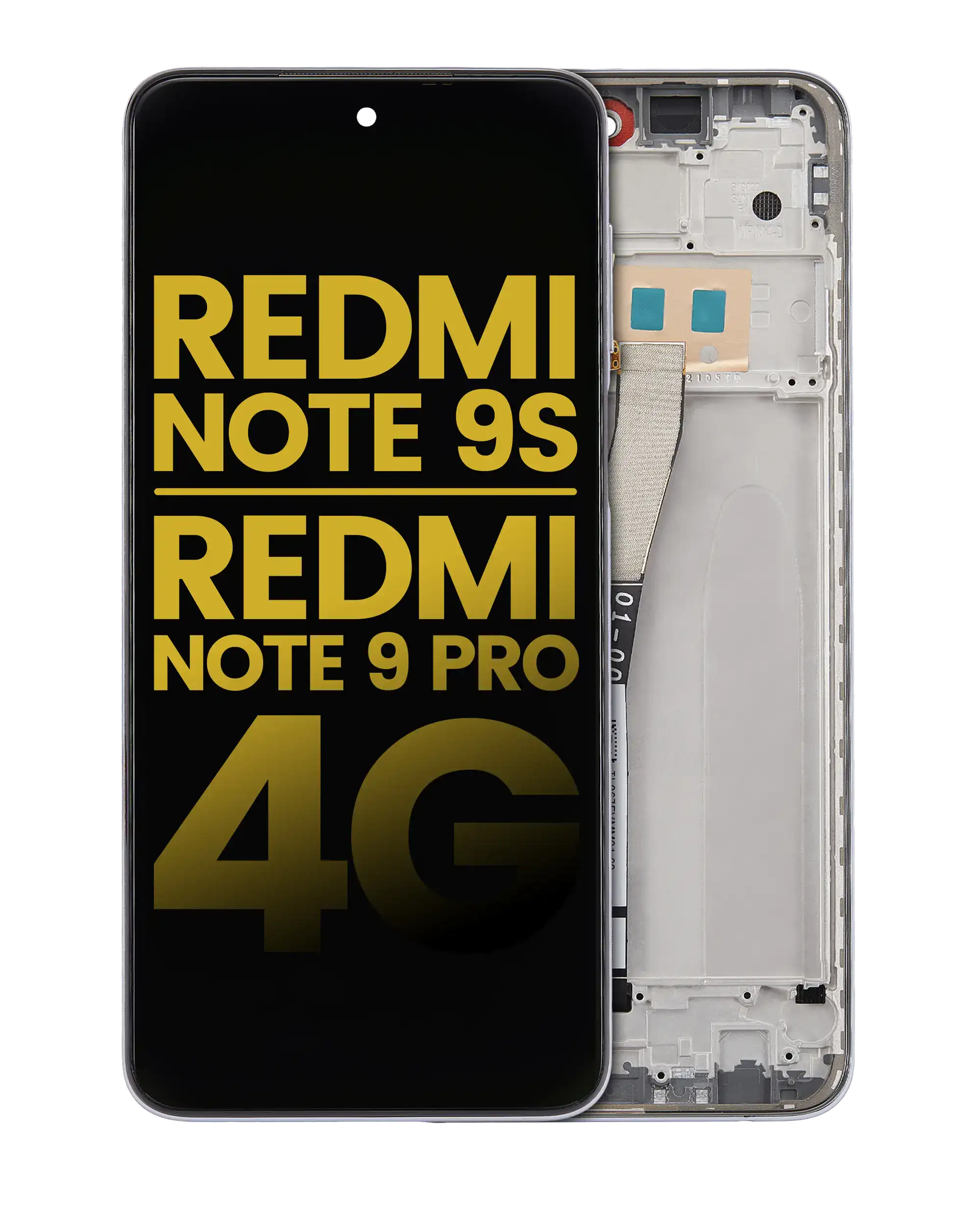 LCD with Frame for Xiaomi Redmi Note 9S / Redmi Note 9 Pro 4G (Refurbished) (Glacier White)