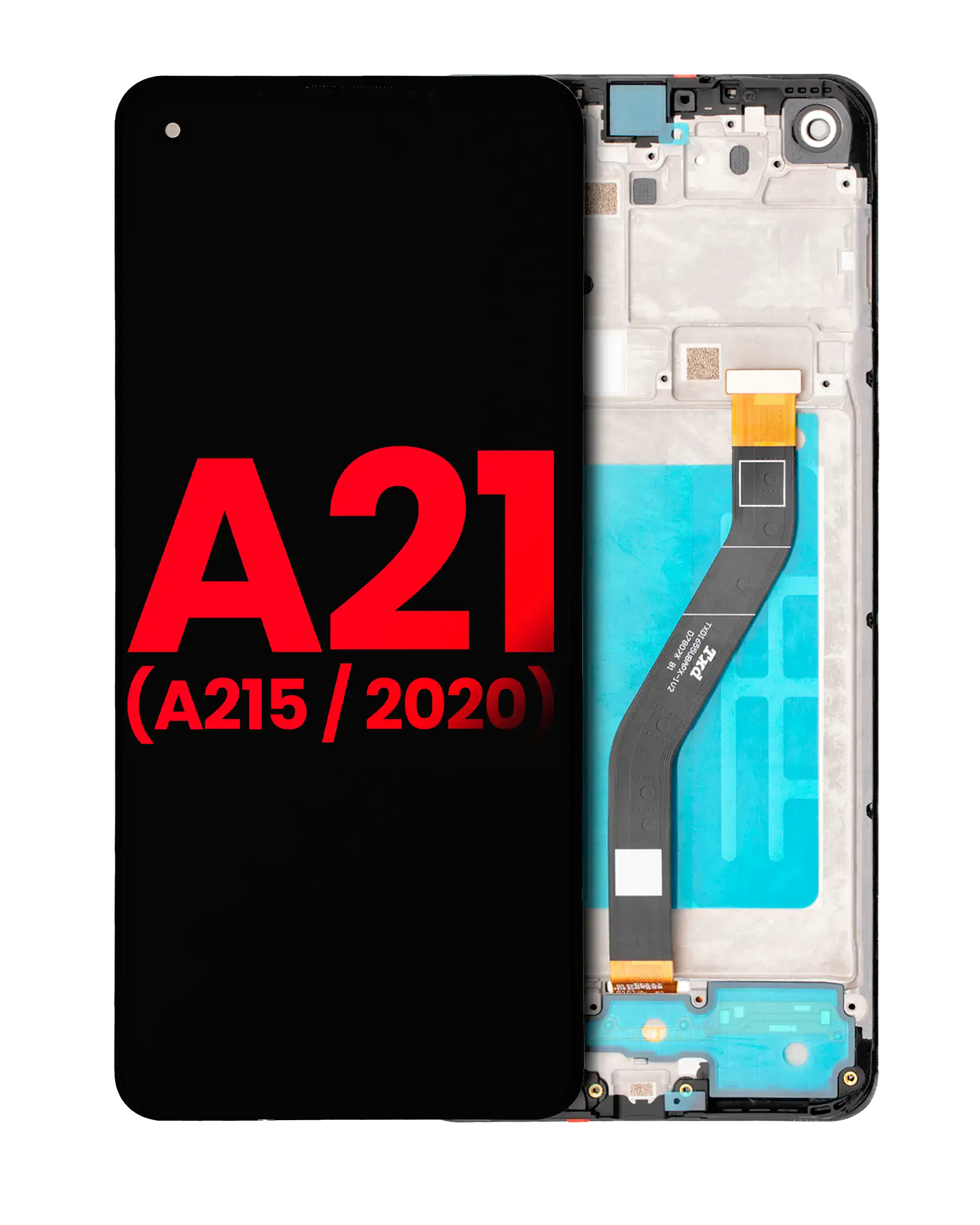 LCD-Display mit Rahmen für Samsung Galaxy A21 (A215 / 2020) (Aftermarket Plus)