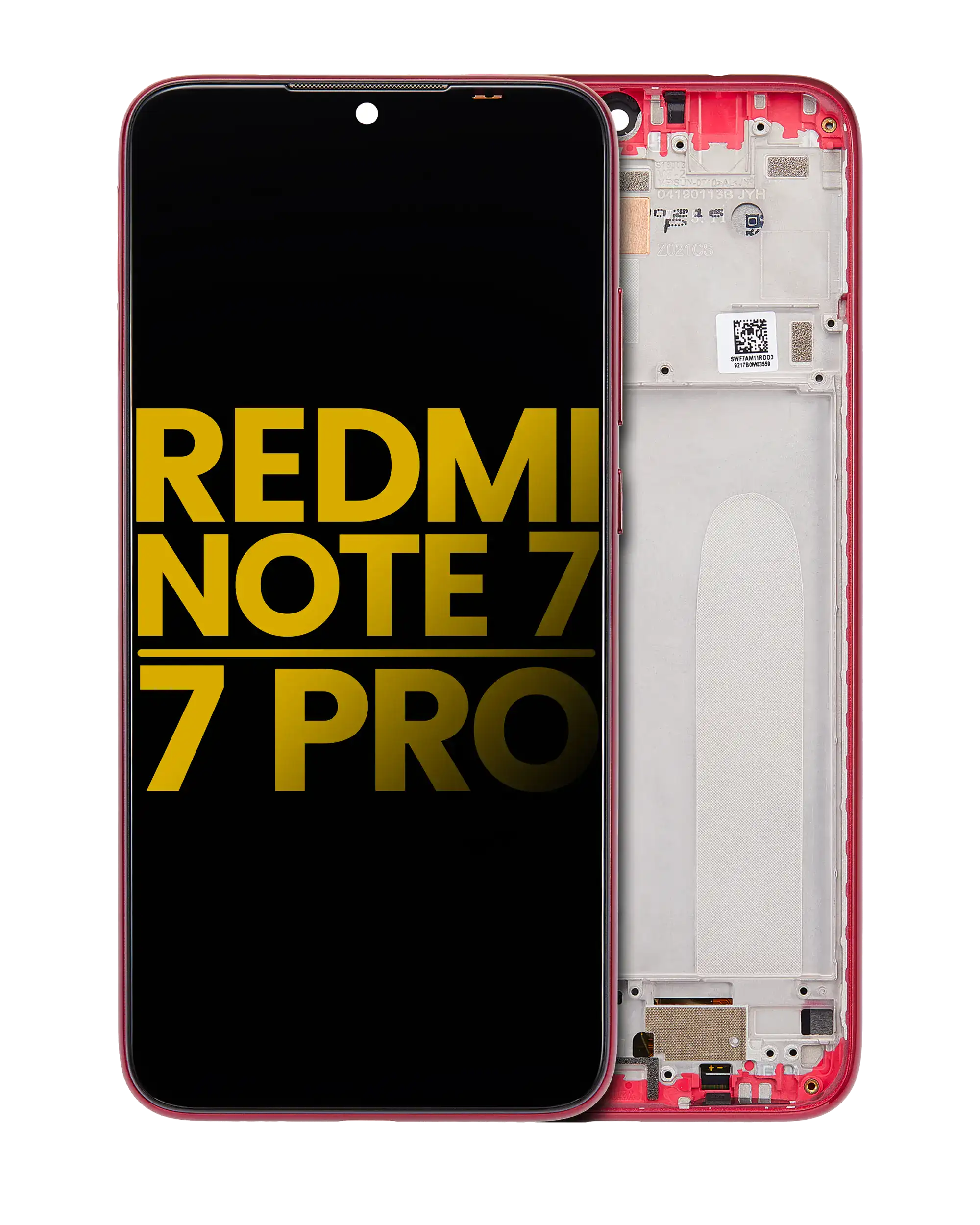 LCD-Display mit Rahmen f. Xiaomi Redmi Note 7/7 Pro (Refurb.) Twilight Gold