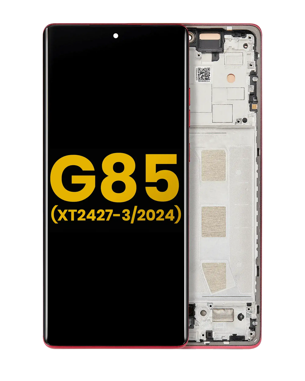 OLED Display with Frame for Motorola Moto G85 (XT2427-3 / 2024) (Refurbished) (Magenta)