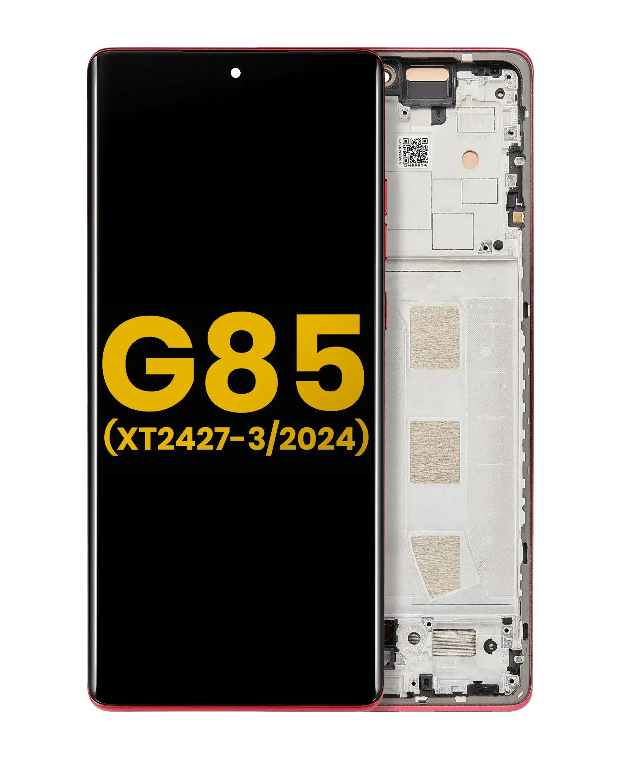 OLED Display with Frame for Motorola Moto G85 (XT2427-3 / 2024) (Refurbished) (Magenta)