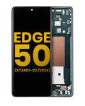 OLED-Display mit Rahmen für Motorola Moto Edge 50 Refurbished Jungle Green