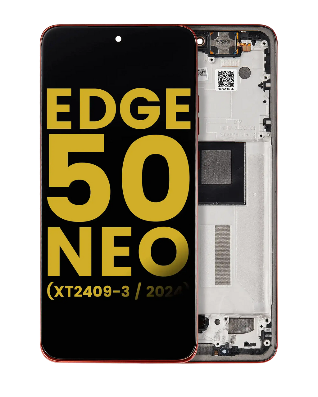 OLED Display with Frame for Motorola Moto Edge 50 Neo (XT2409-3 / 2024) (Refurbished) (Poinciana)