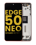 OLED-Display mit Rahmen für Motorola Edge 50 Neo (Poinciana) Refurbished