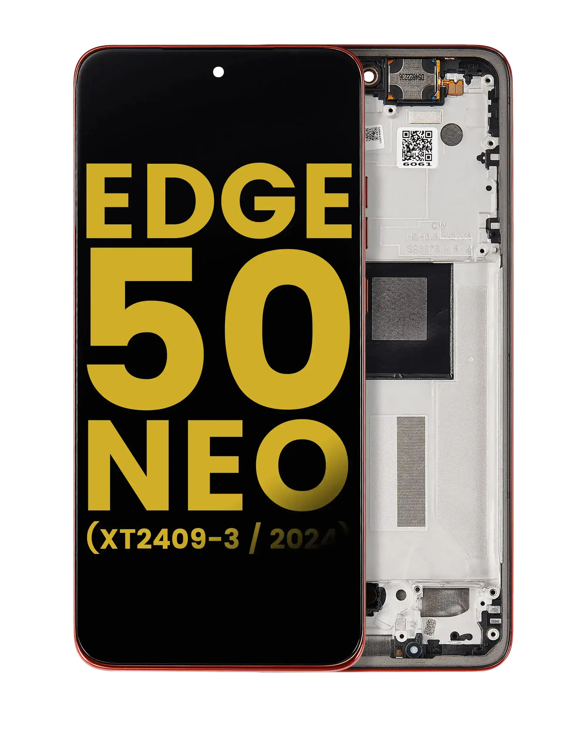 OLED Display with Frame for Motorola Moto Edge 50 Neo (XT2409-3 / 2024) (Refurbished) (Poinciana)