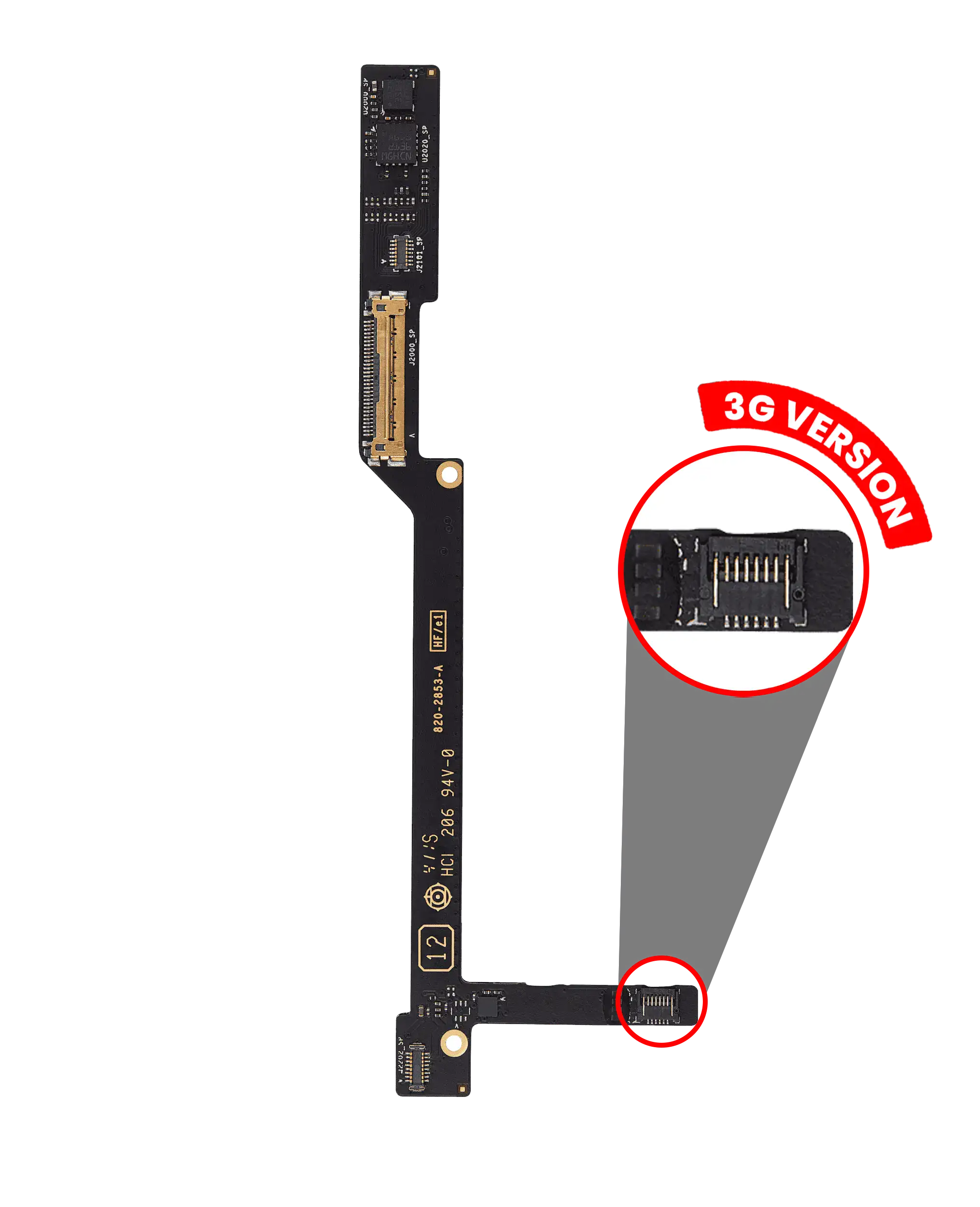 LCD Power Switch Connector Board for iPad 2 (3G)