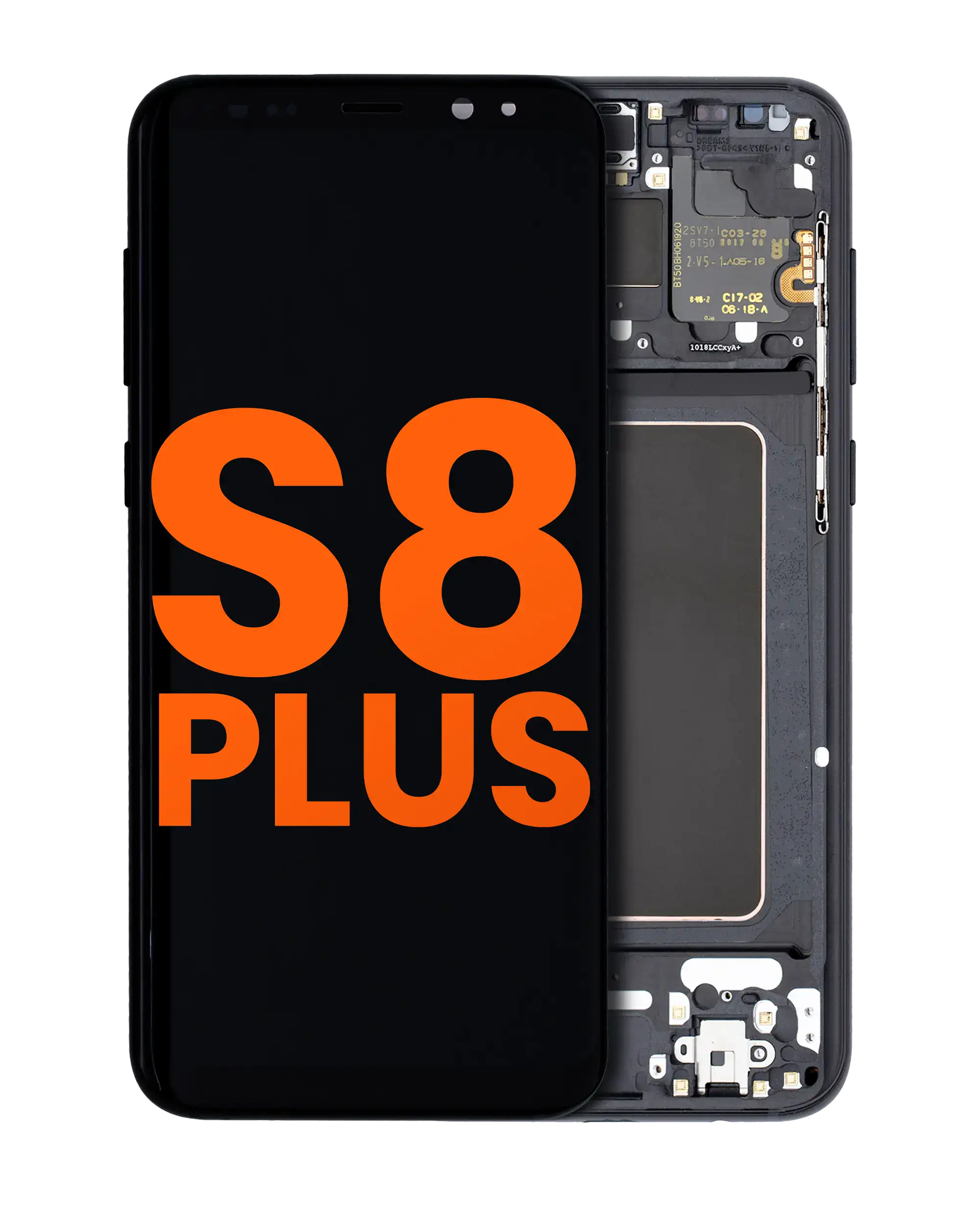 OLED-Display mit Rahmen für Samsung Galaxy S8 Plus (Blemish: Qualität B) (Midnight Schwarz)