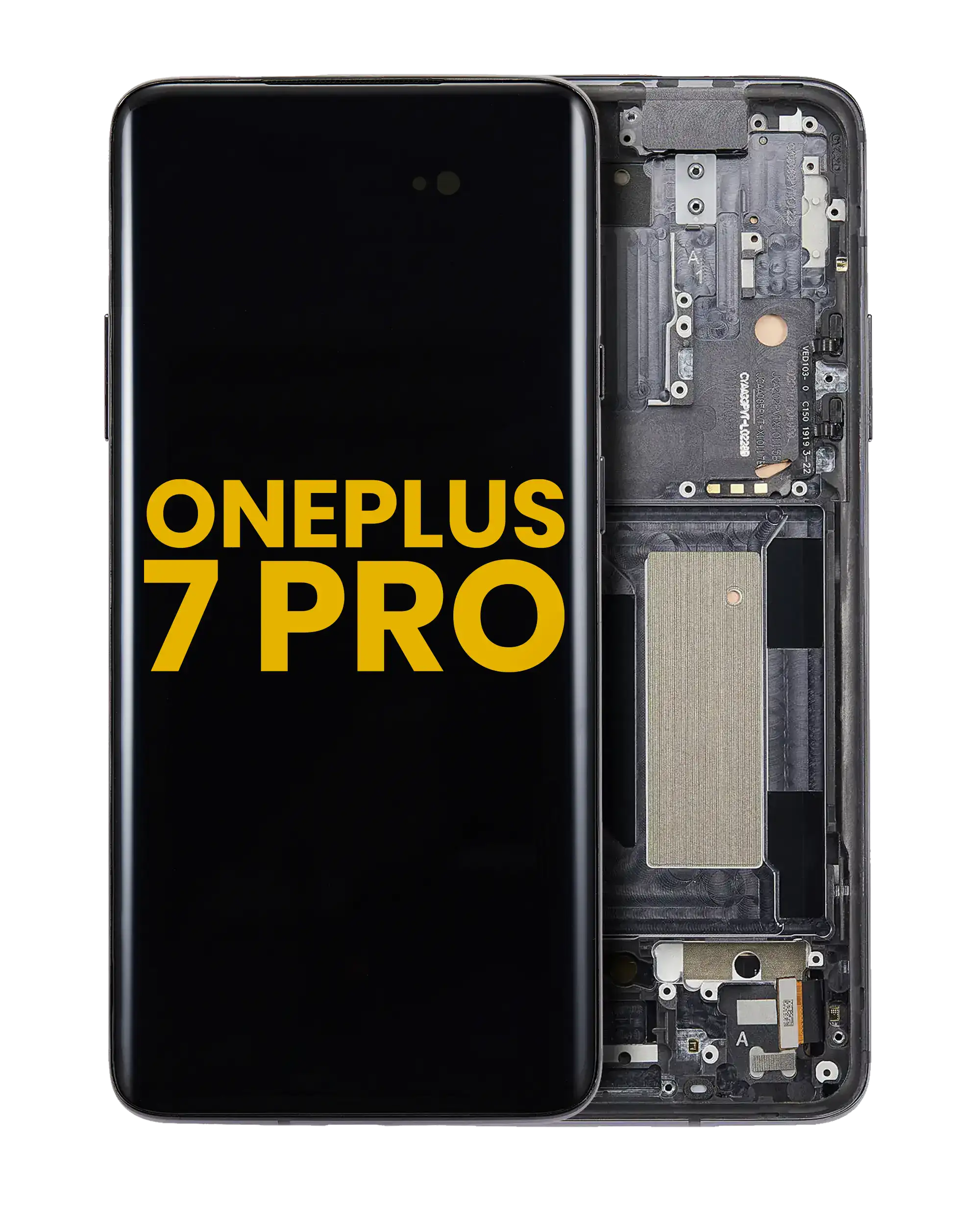 OLED Display with Frame for OnePlus 7 Pro (Refurbished) (Mirror Gray)
