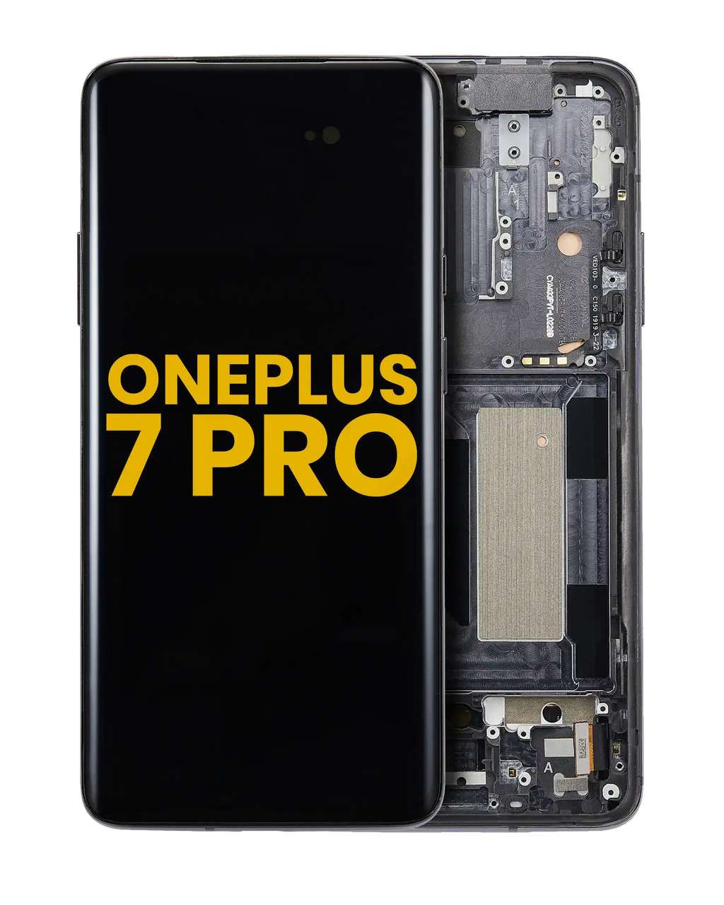 OLED Display with Frame for OnePlus 7 Pro (Refurbished) (Mirror Gray)