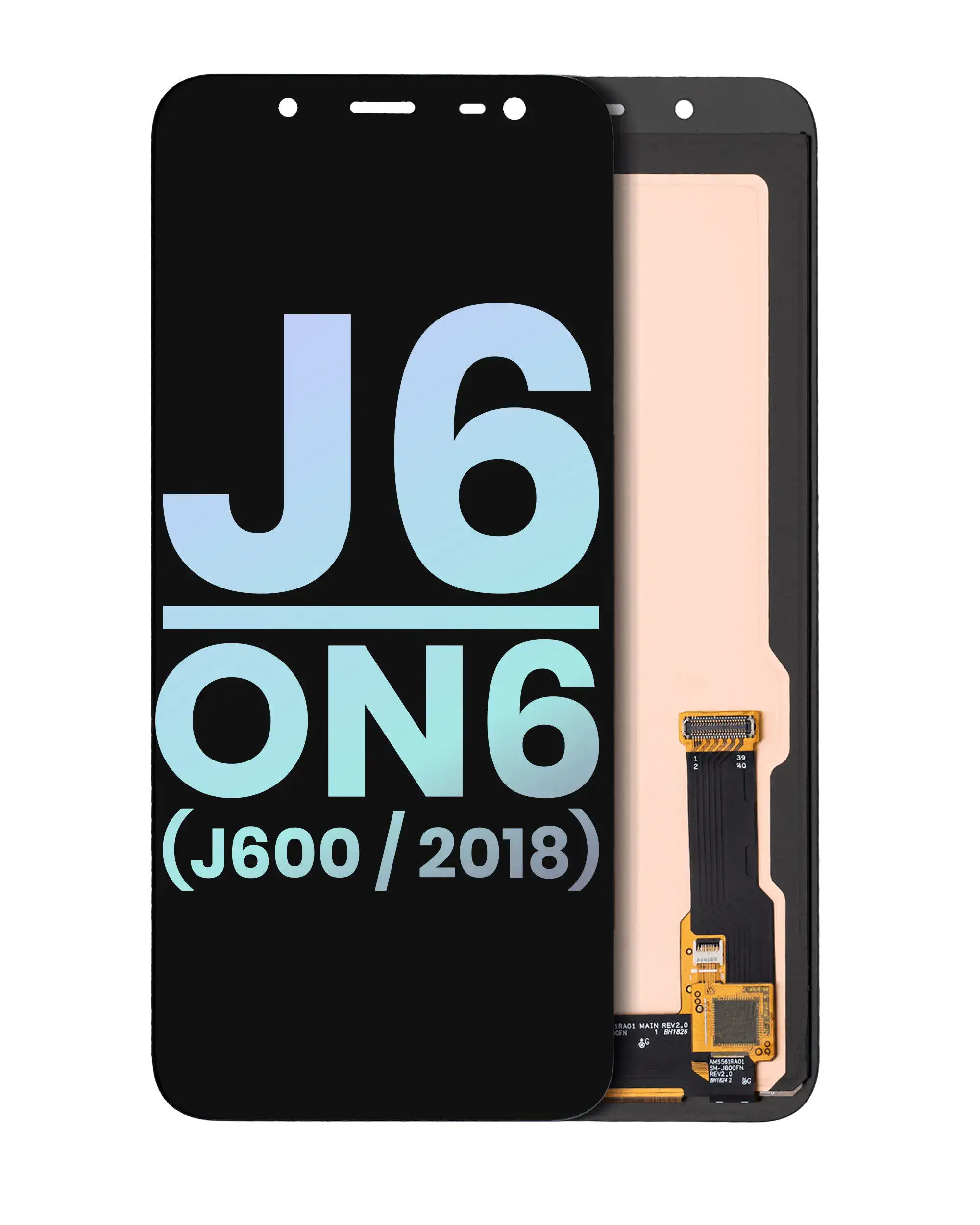 OLED-Display ohne Rahmen für Samsung Galaxy J6/On6 (J600) Service Pack Schwarz