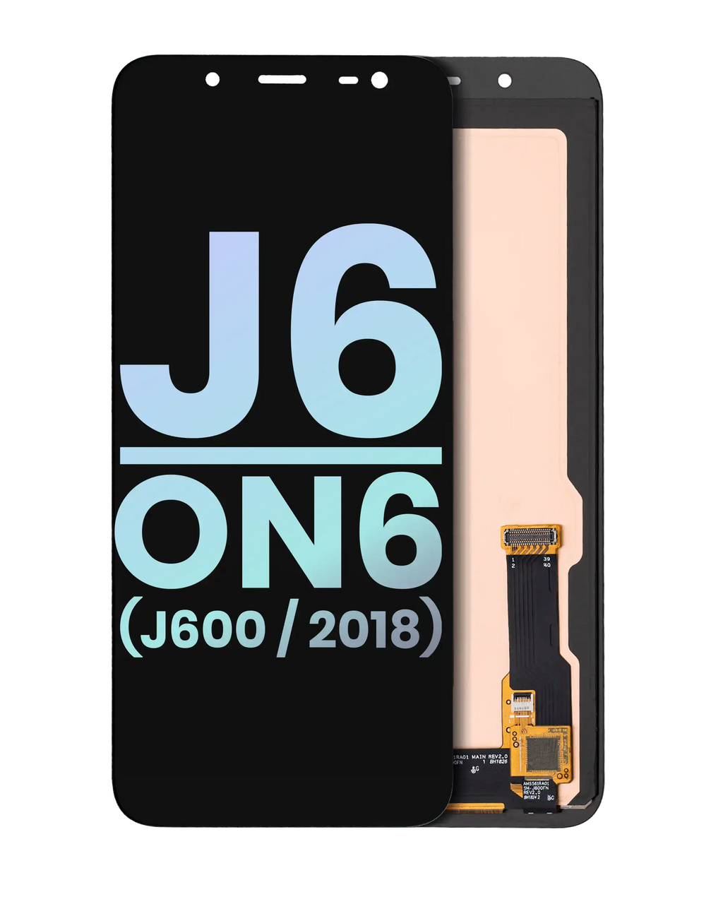 OLED-Display ohne Rahmen für Samsung Galaxy J6/On6 (J600) Service Pack Schwarz
