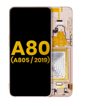 OLED Display with Frame for Samsung Galaxy A80 (A805 / 2019) (Angel Gold) (Refurbished)