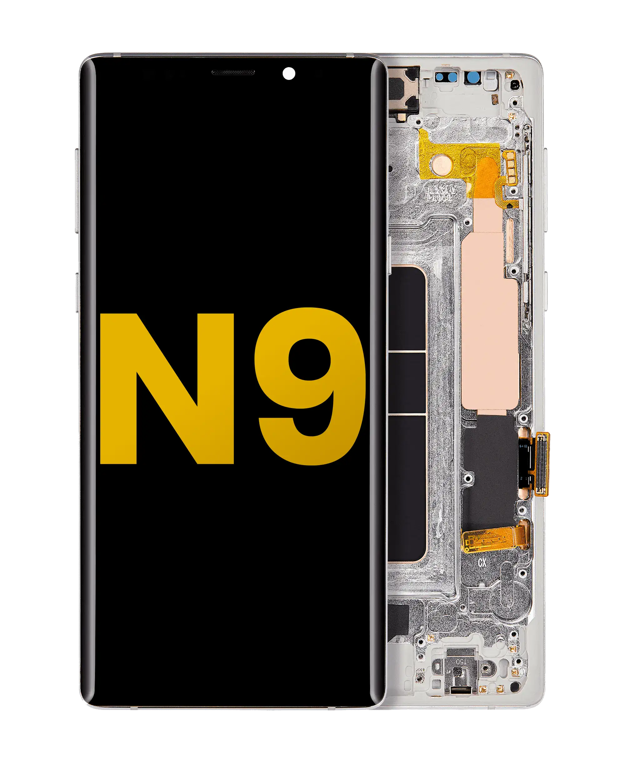 OLED Display with Frame for Samsung Galaxy Note 9 (Refurbished) (Cloud Silver)