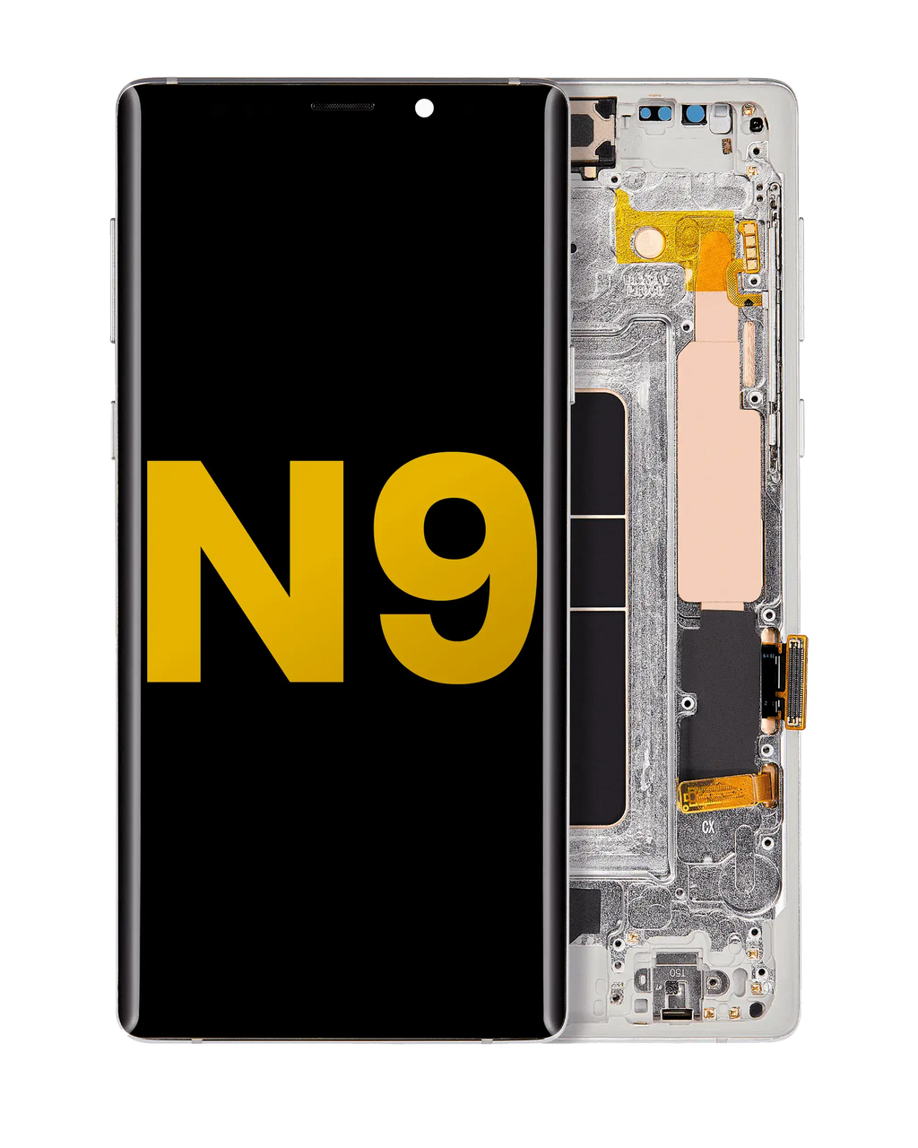 OLED-Display mit Rahmen für Samsung Galaxy Note 9 (Refurbished) (Cloud Silver)