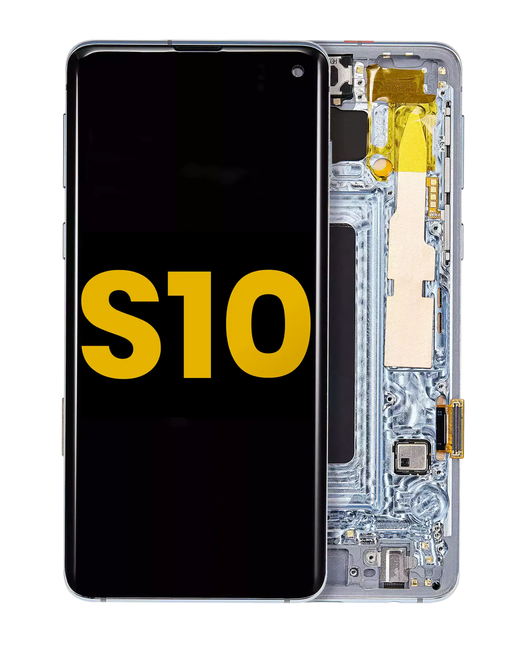 OLED Display with Frame for Samsung Galaxy S10 (Refurbished) (Prism Blue)