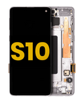 OLED Display with Frame for Samsung Galaxy S10 (Refurbished) (Prism White)