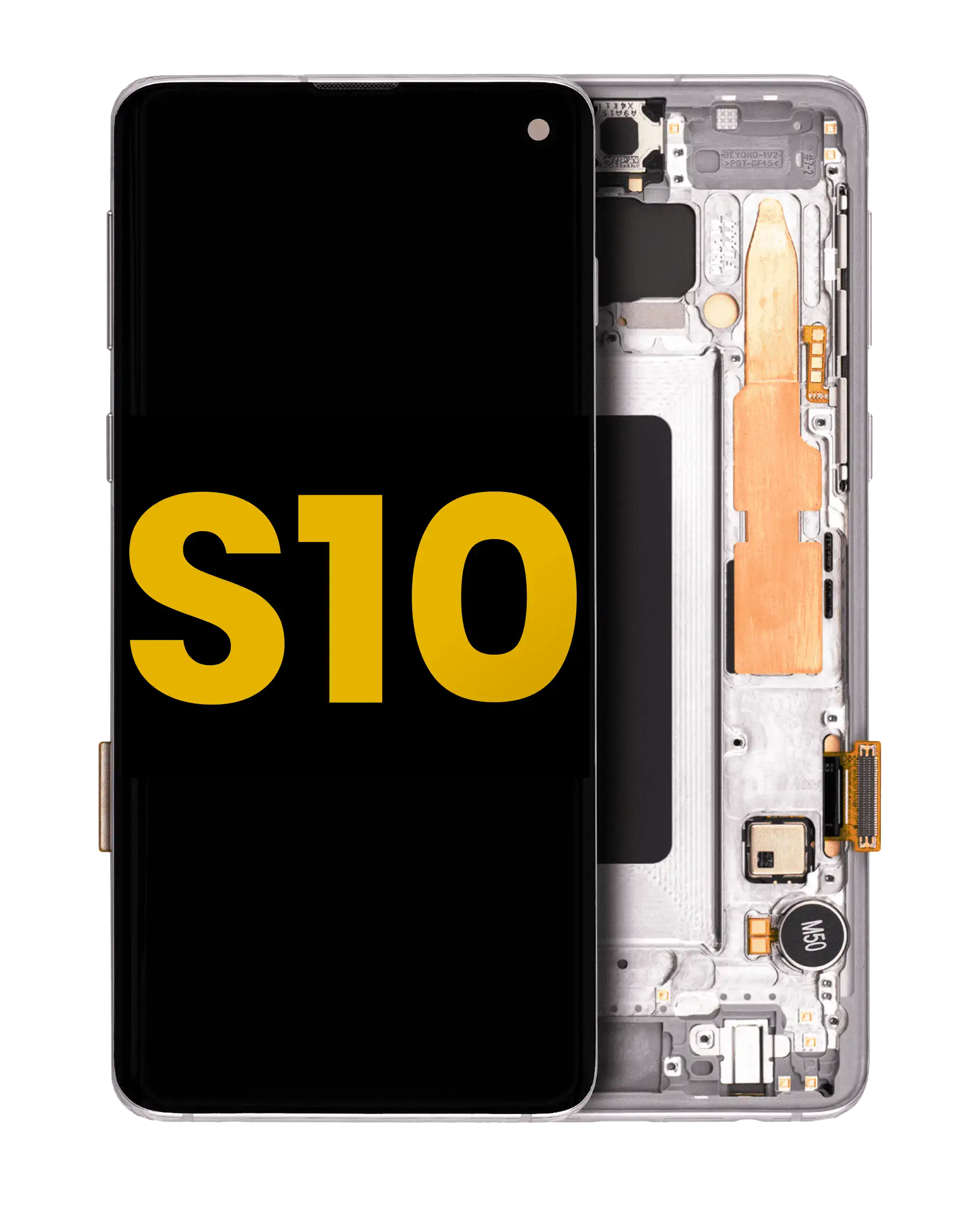 OLED Display with Frame for Samsung Galaxy S10 (Refurbished) (Prism White)