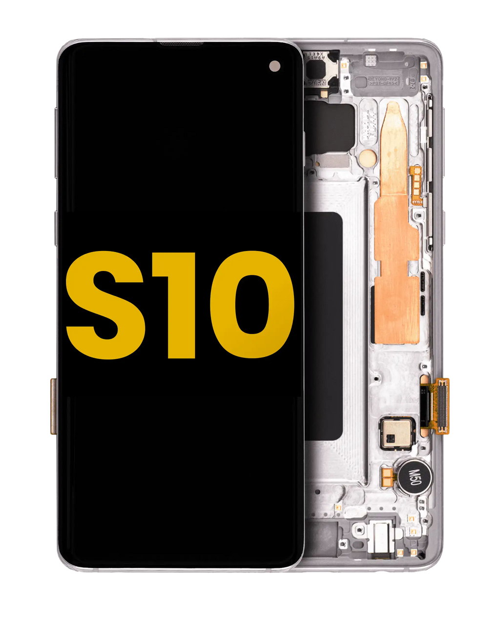 OLED Display with Frame for Samsung Galaxy S10 (Refurbished) (Prism White)