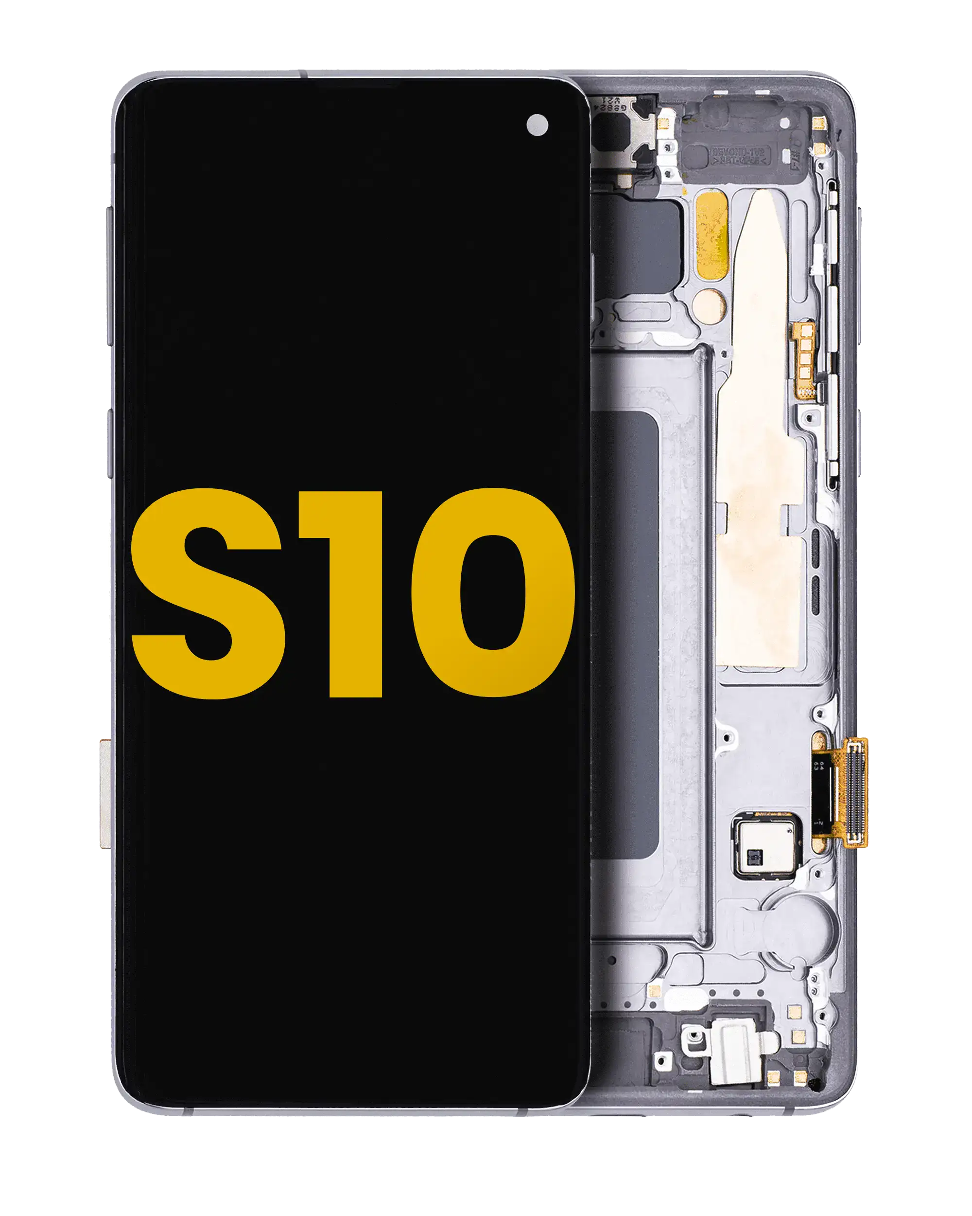 OLED Display with Frame for Samsung Galaxy S10 (Refurbished) (Prism Black)