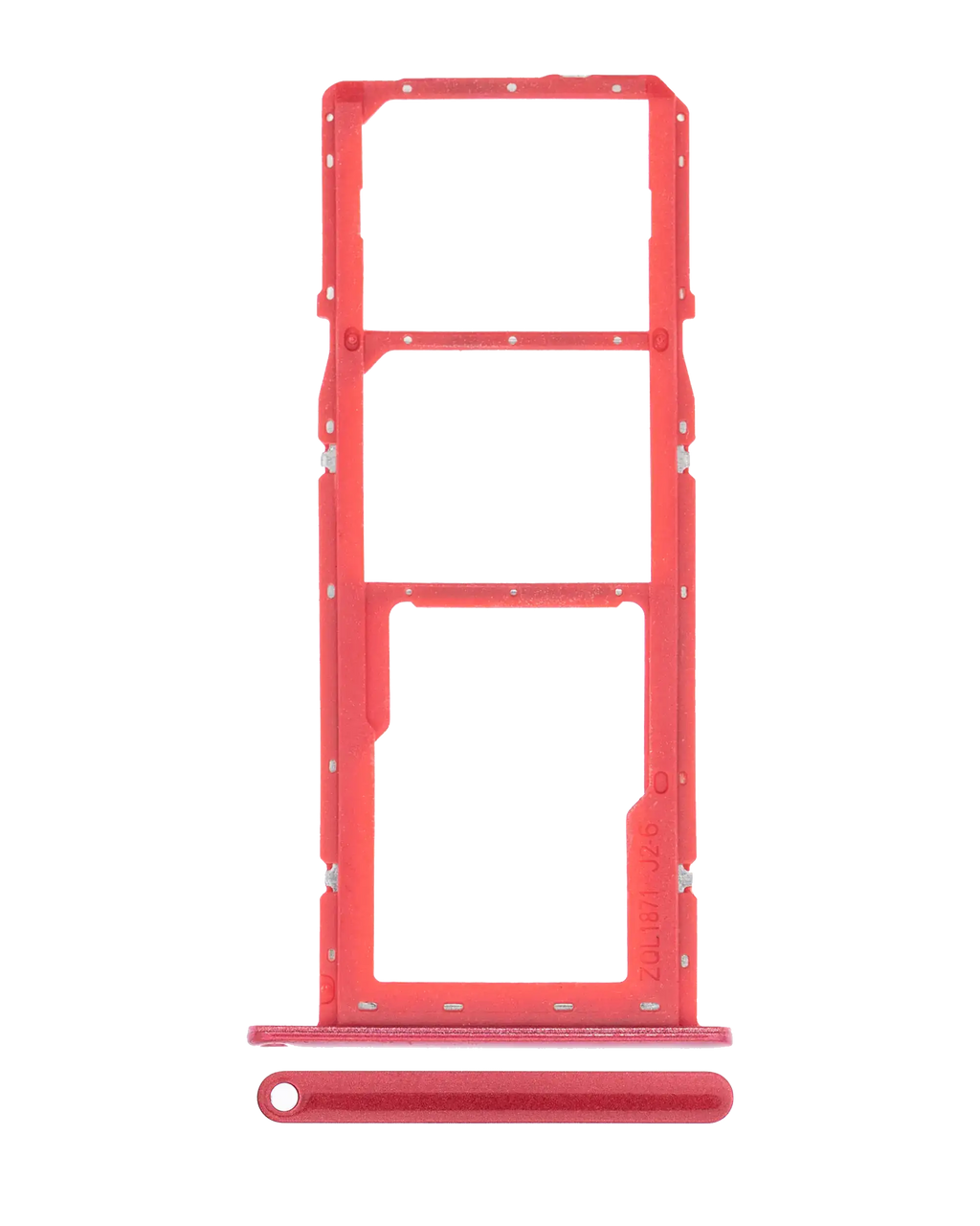 Dual SIM Card Tray for Samsung Galaxy A11 (A115 / 2020) Red