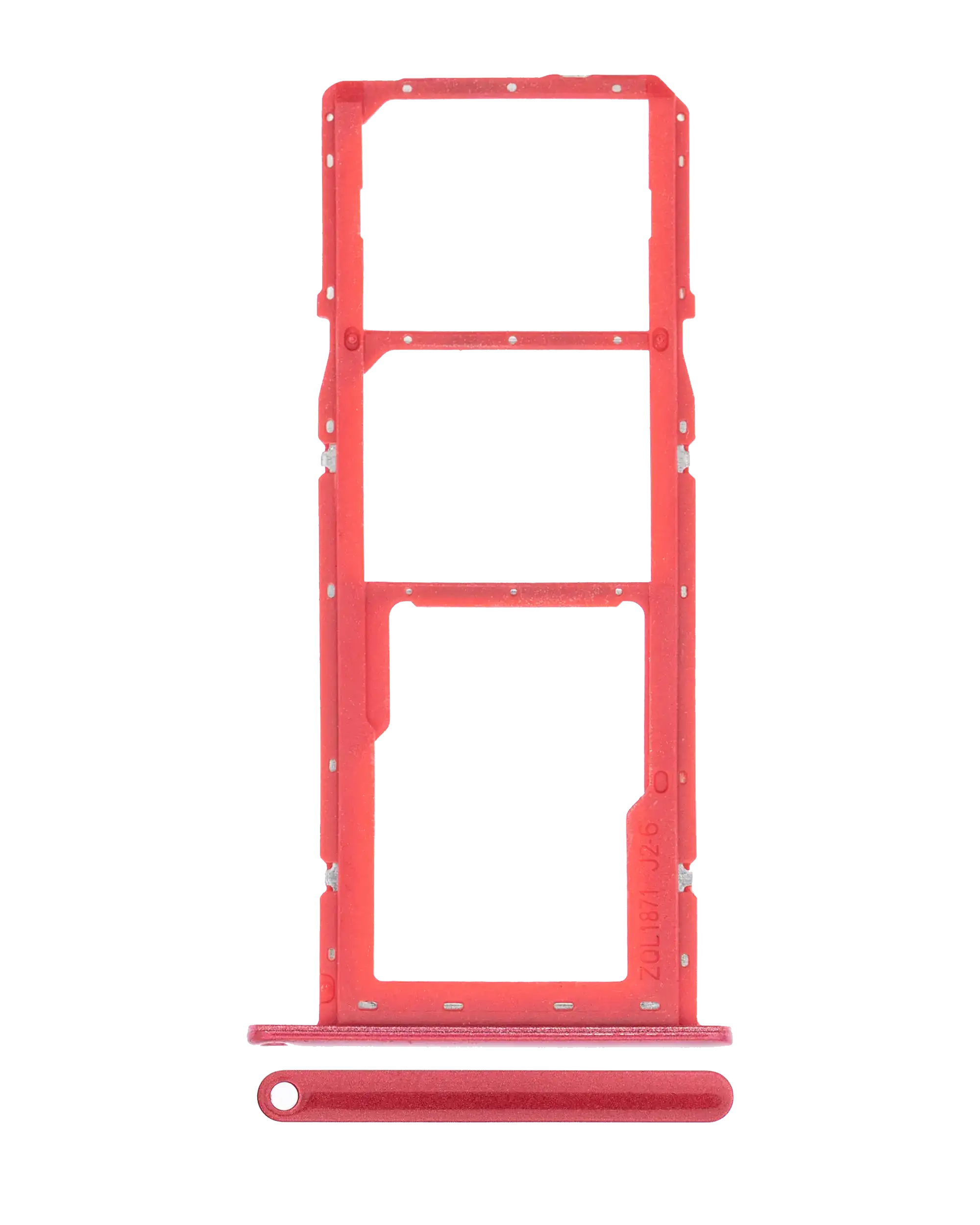Dual SIM Card Tray for Samsung Galaxy A11 (A115 / 2020) Red