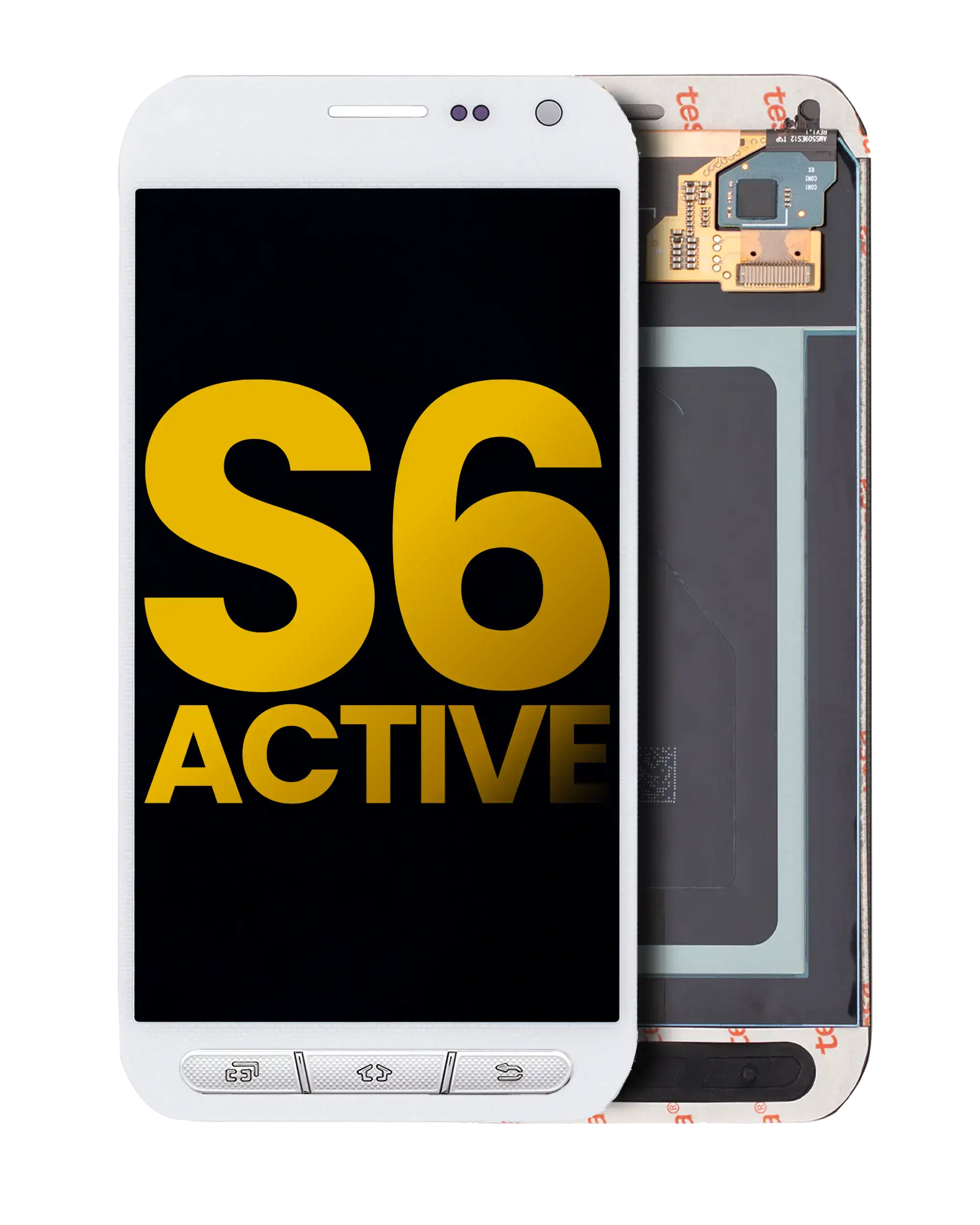 OLED-Display ohne Rahmen für Samsung Galaxy S6 Active (Refurbished) (Weiß)