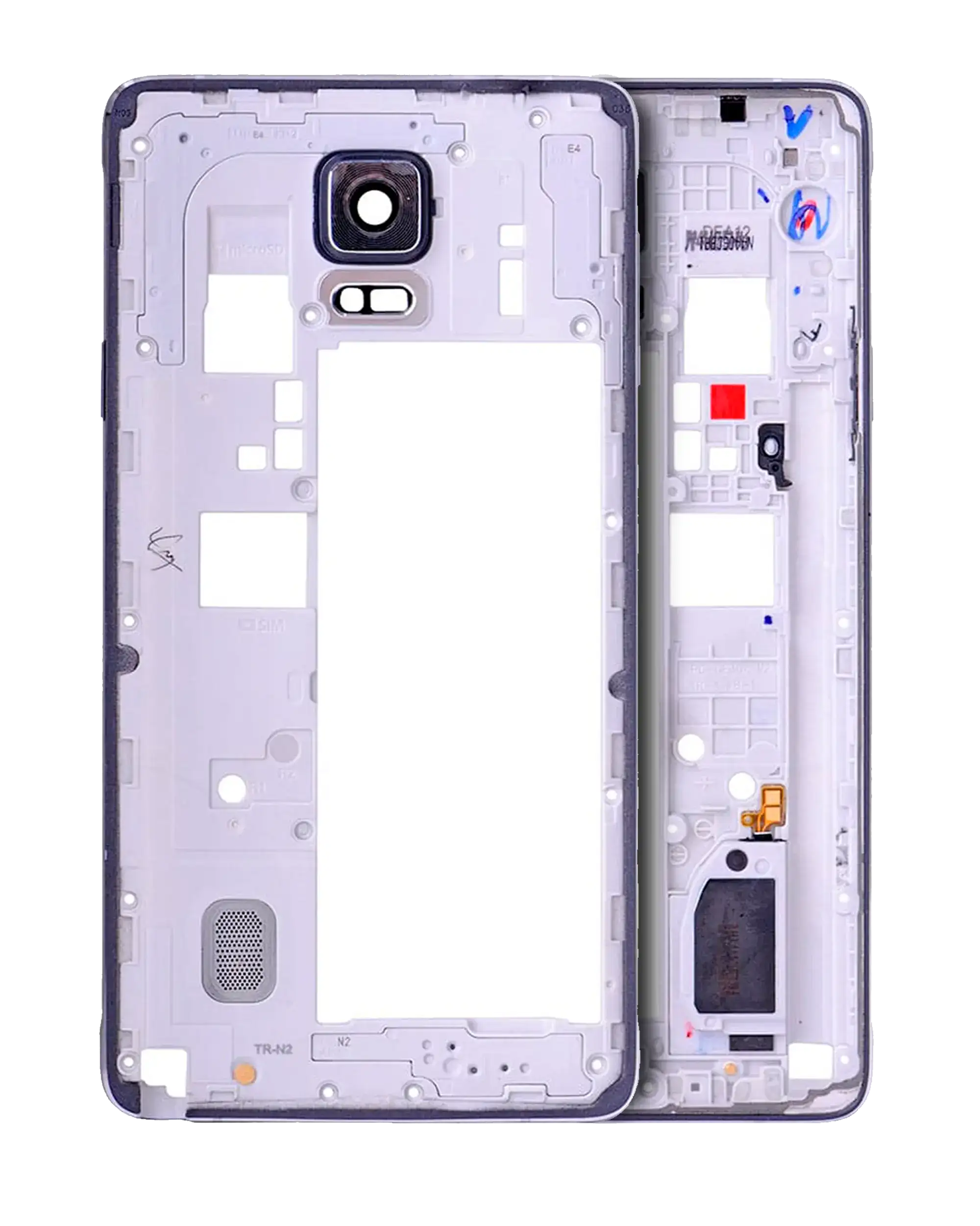Midframe/Frame for Samsung Galaxy Note 4 (with small parts) (White)