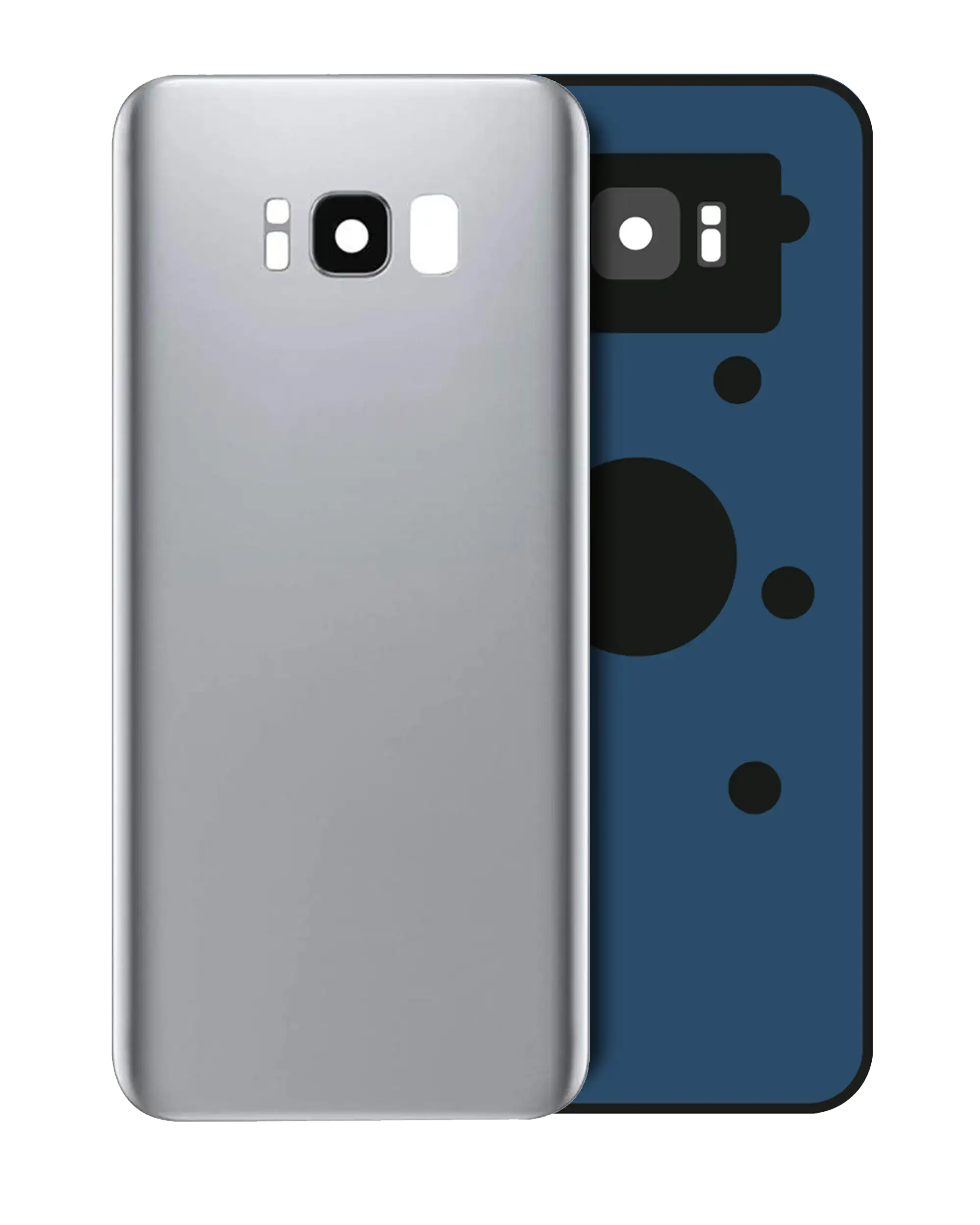 Samsung Galaxy S8 Backcover mit Kameralinse ohne Logo Arctic Silver Aftermarket