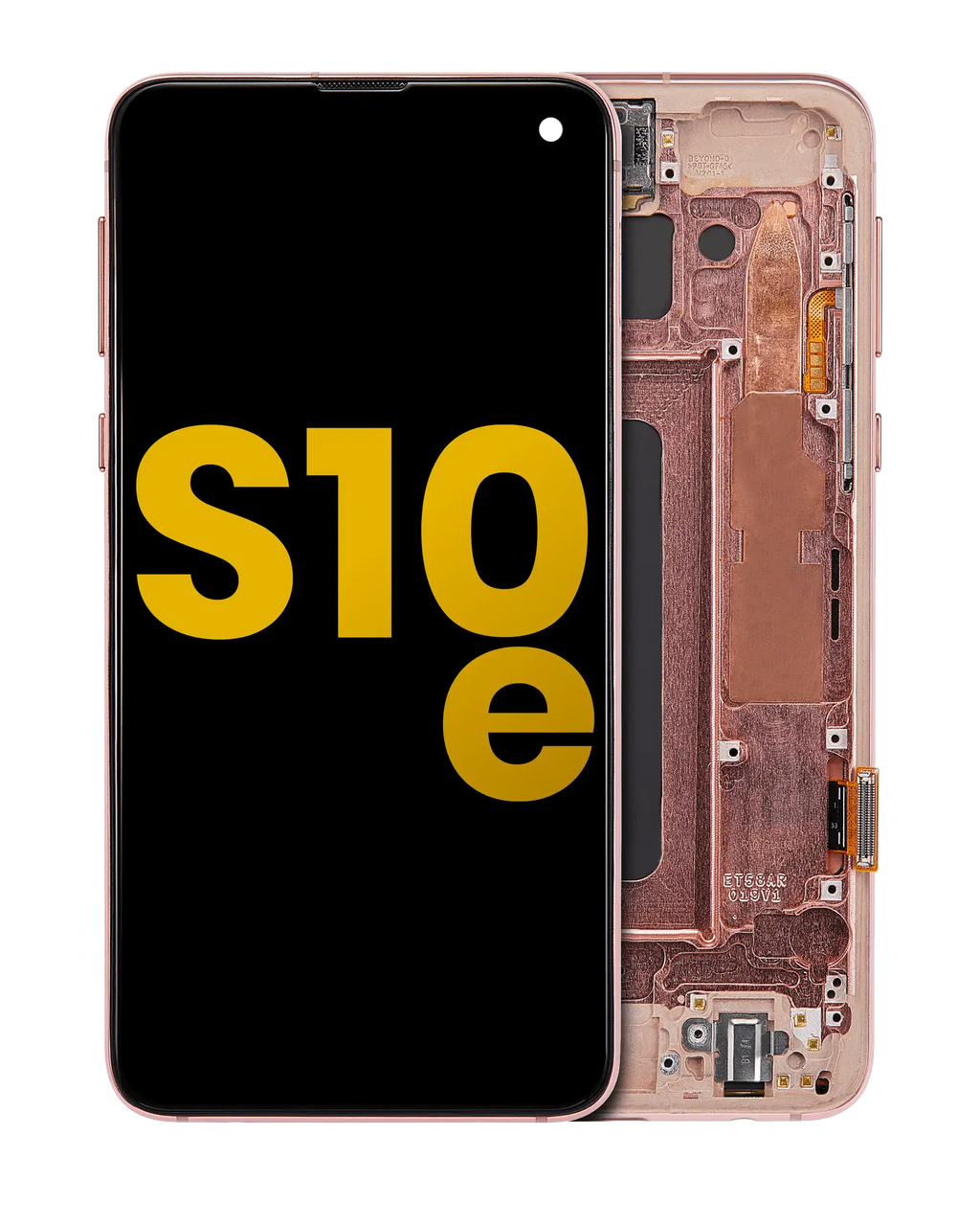 OLED-Montage mit Rahmen für Samsung Galaxy S10E (Refurbished) (Flamingo Pink)