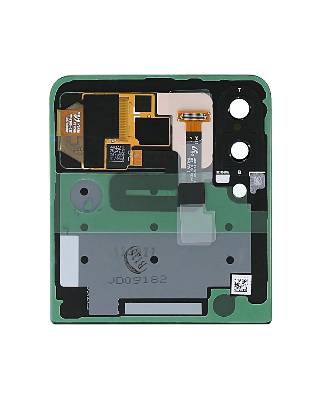 Outer OLED-Display für Samsung Galaxy Z Flip 3 5G (gebrauchter OEM-Ausbau, Qualität B/C) (Cream)