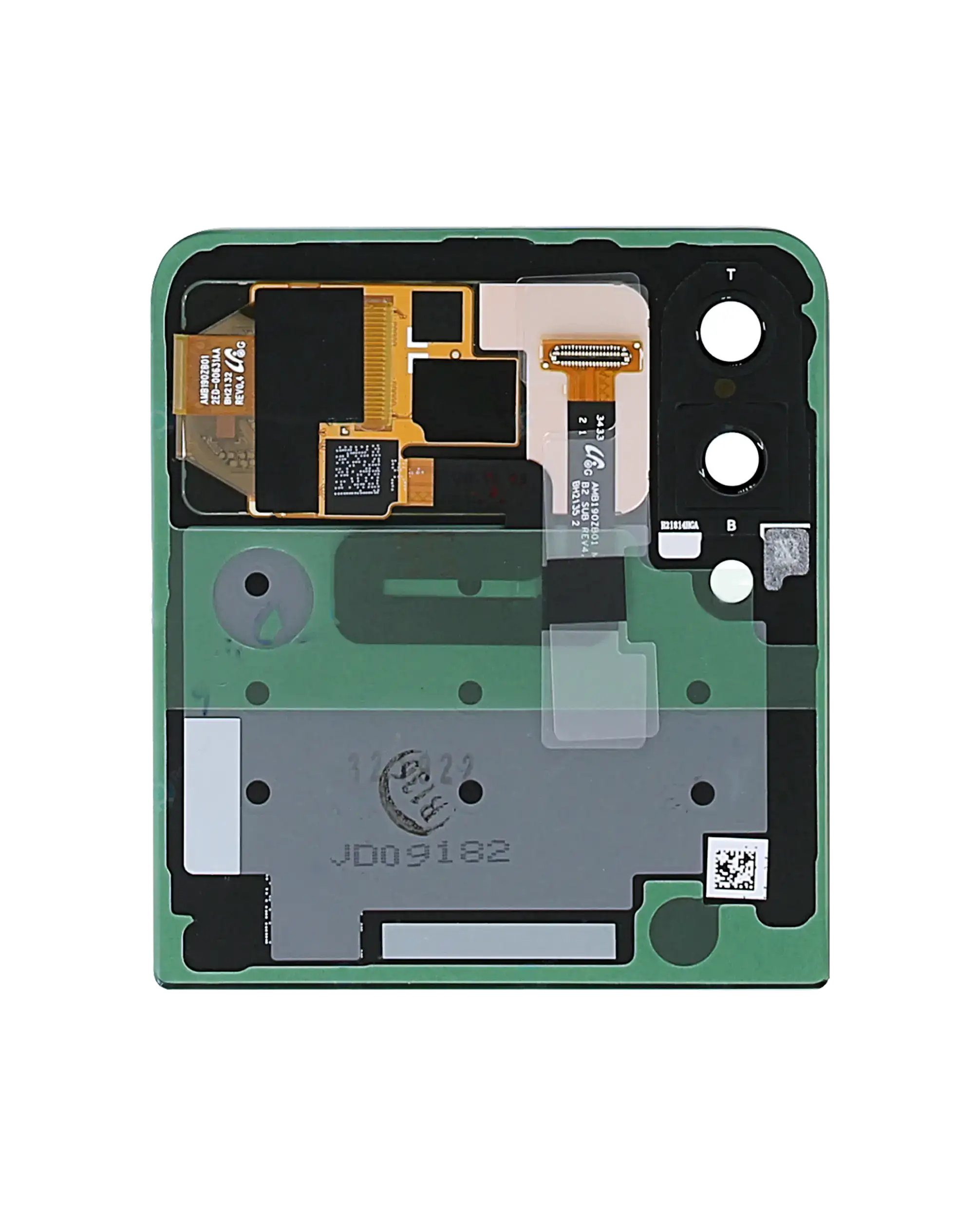 Outer OLED-Display für Samsung Galaxy Z Flip 3 5G (gebrauchter OEM-Ausbau, Qualität B/C) (Cream)