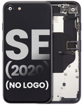 Back Cover/Frame with Pre-installed Small Parts for iPhone SE (2020) (without Logo) (Aftermarket Plus) (Black)