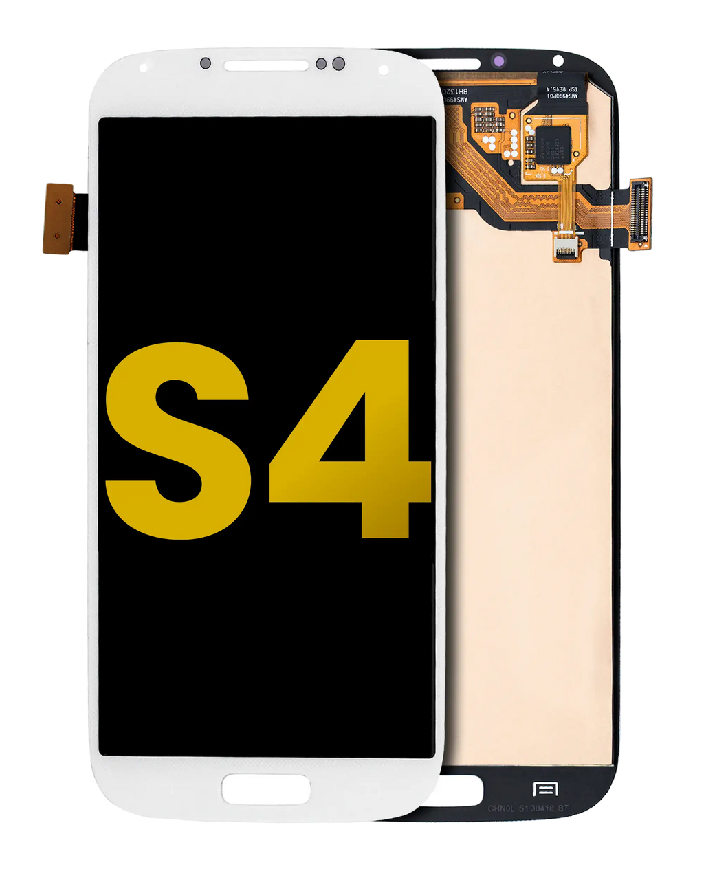 OLED-Display ohne Rahmen für Samsung Galaxy S4 (Refurbished) (Weiß)