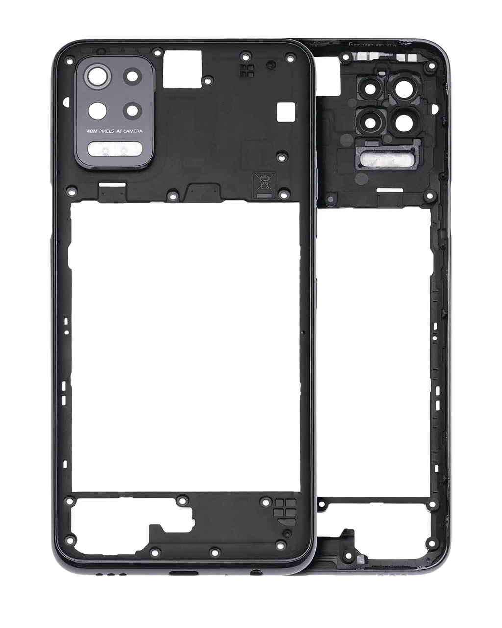 Backcover/Rahmen für LG K52 (2020) (Schwarz)