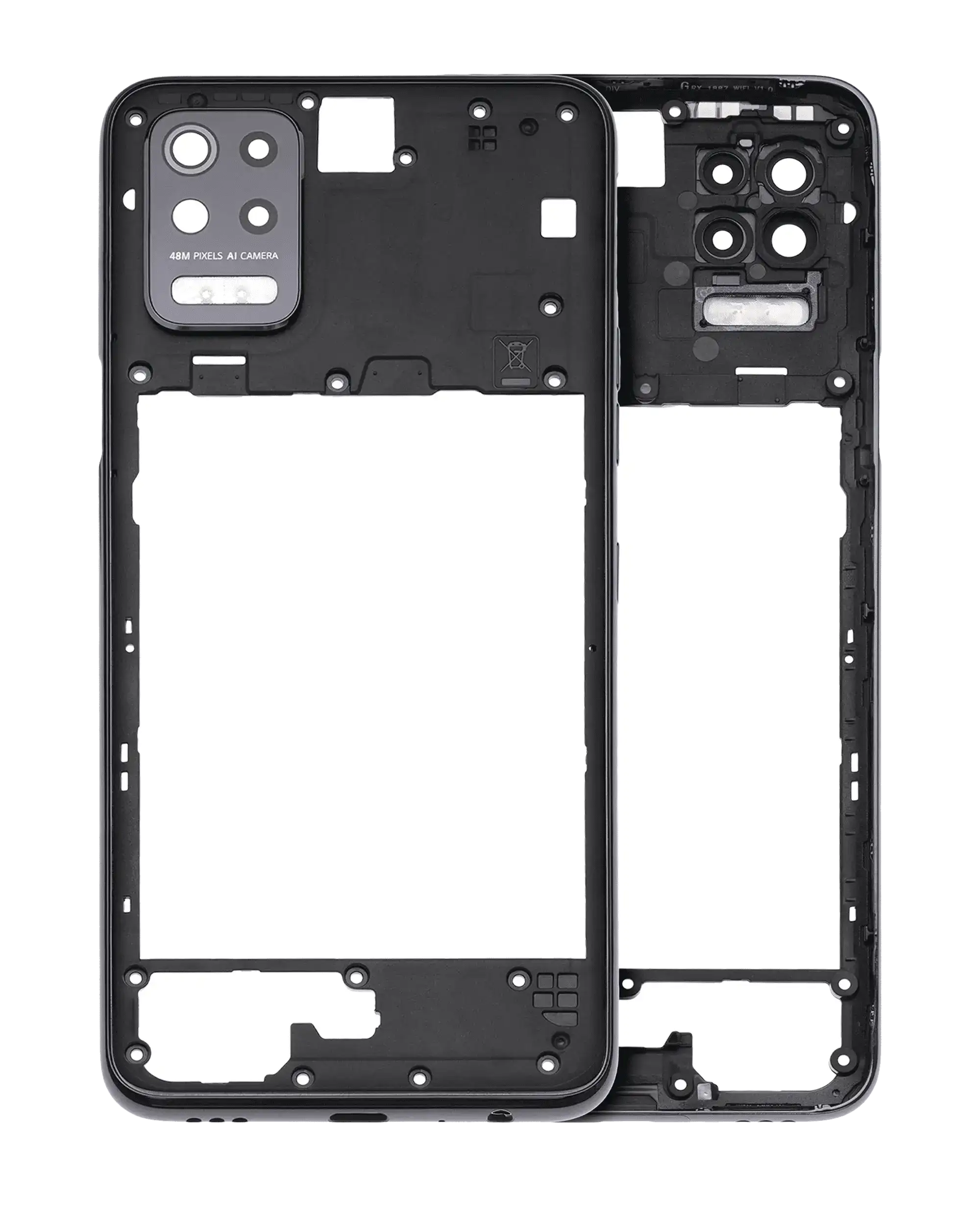 Backcover/Rahmen für LG K52 (2020) (Schwarz)