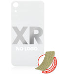 Back Cover with 3M Adhesive for iPhone XR (No Logo / Large Camera Hole) (White)