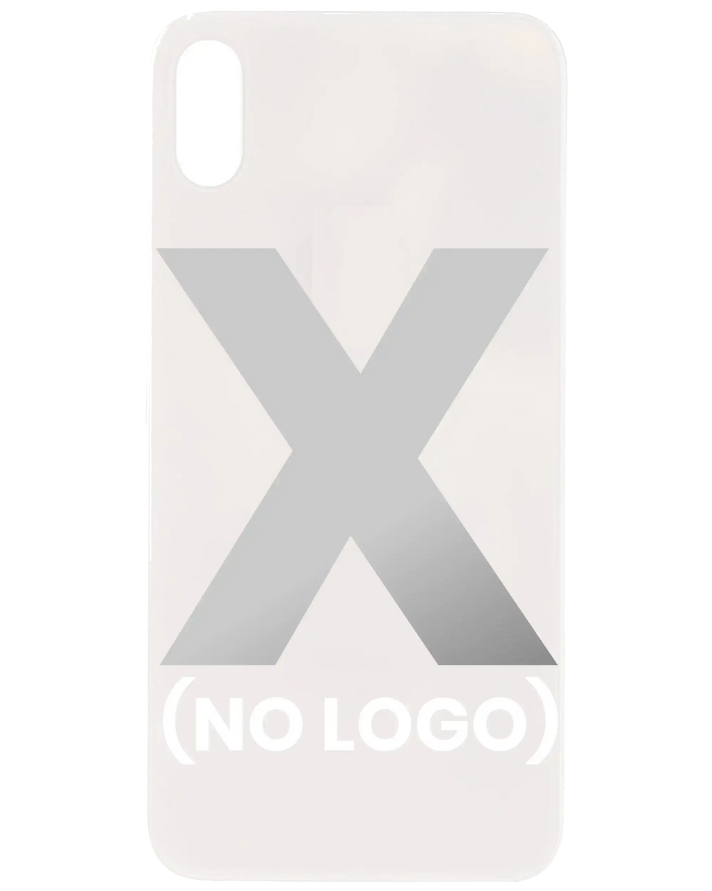 Backcover Glass für iPhone X (ohne Logo) (Silber)