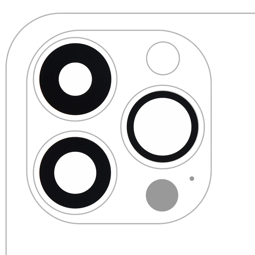Rear Camera Glass (Glass Only) with Adhesive for iPhone 15 Pro Max (3-Pack) (Premium) (10-Pack) (Real Sapphire)