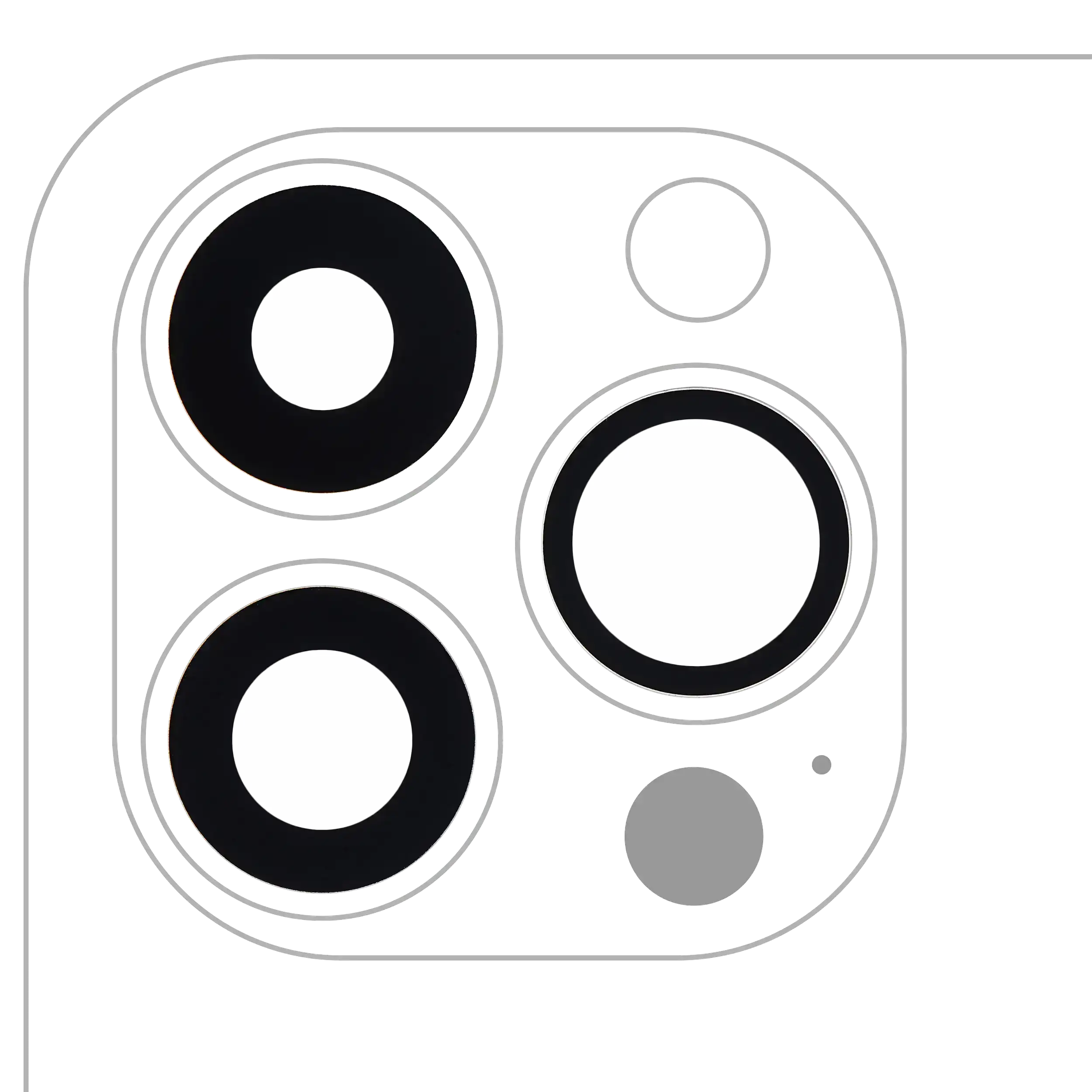 Rear Camera Glass (Glass Only) with Adhesive for iPhone 15 Pro Max (3-Pack) (Premium) (10-Pack) (Real Sapphire)