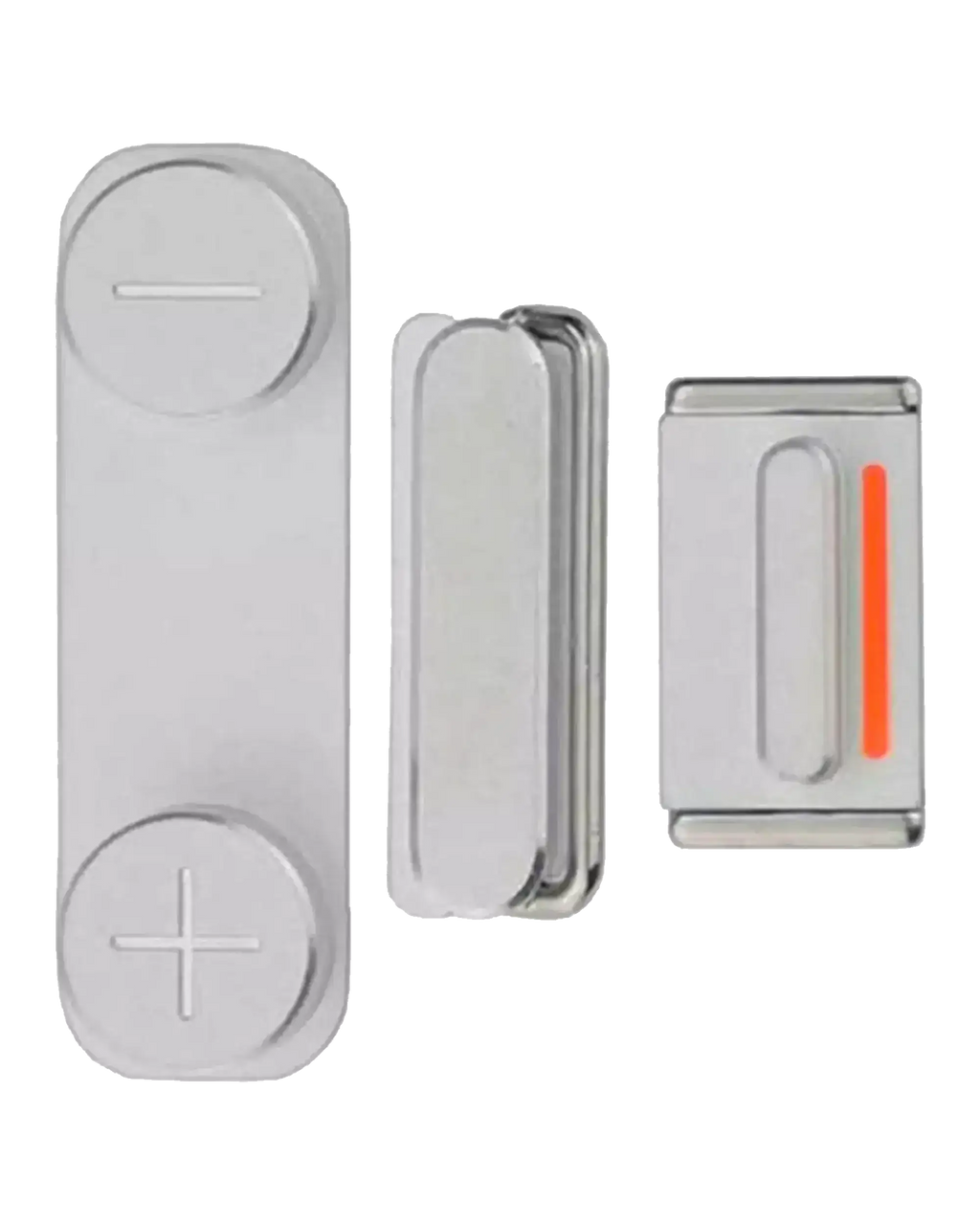 Hartes Tasten-Set (Power/Volume/Vibrator) für iPhone 5S/SE (2016) (Silber)