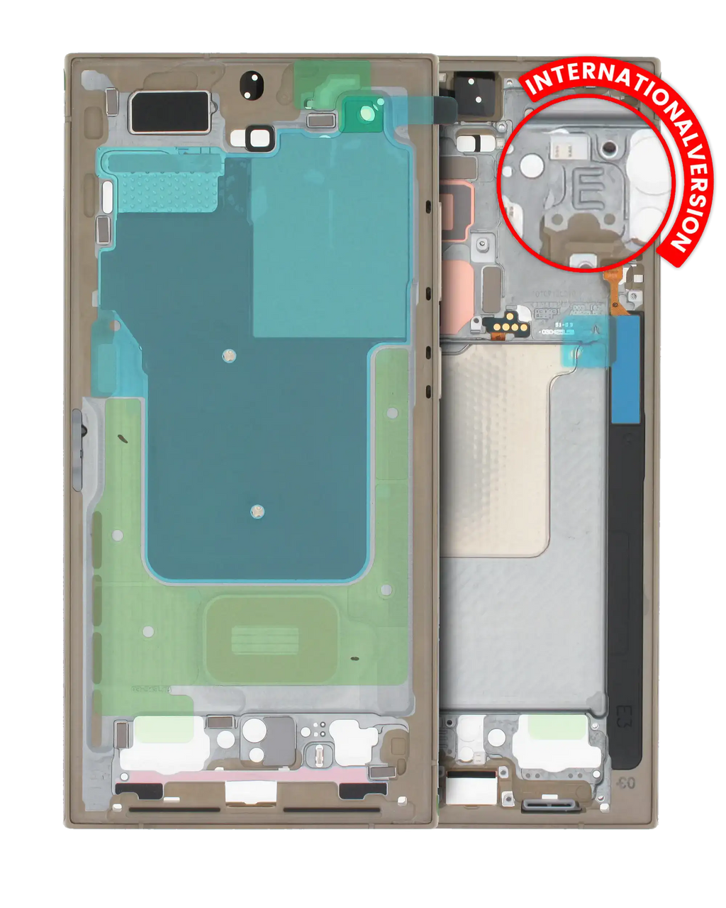 Midframe/Frame for Samsung Galaxy S24 Ultra 5G (International Version) (Service Pack) (Titanium Yellow)