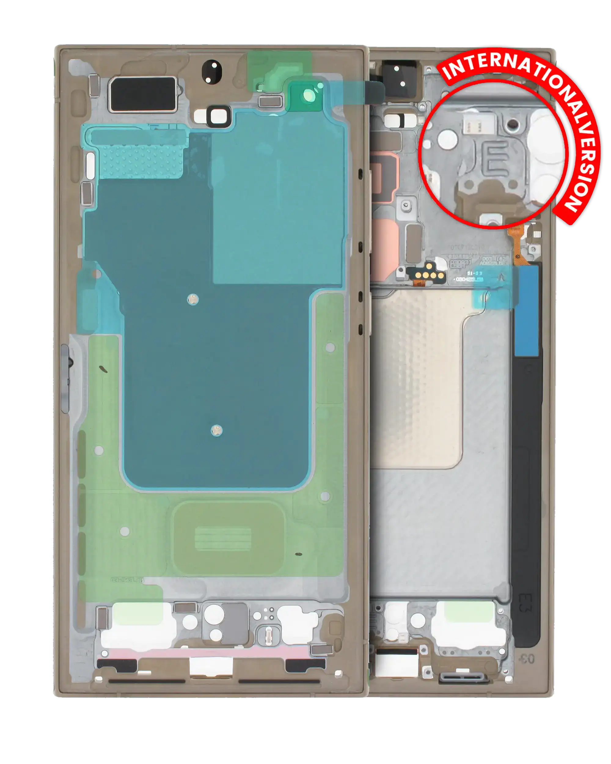 Midframe/Frame for Samsung Galaxy S24 Ultra 5G (International Version) (Service Pack) (Titanium Yellow)