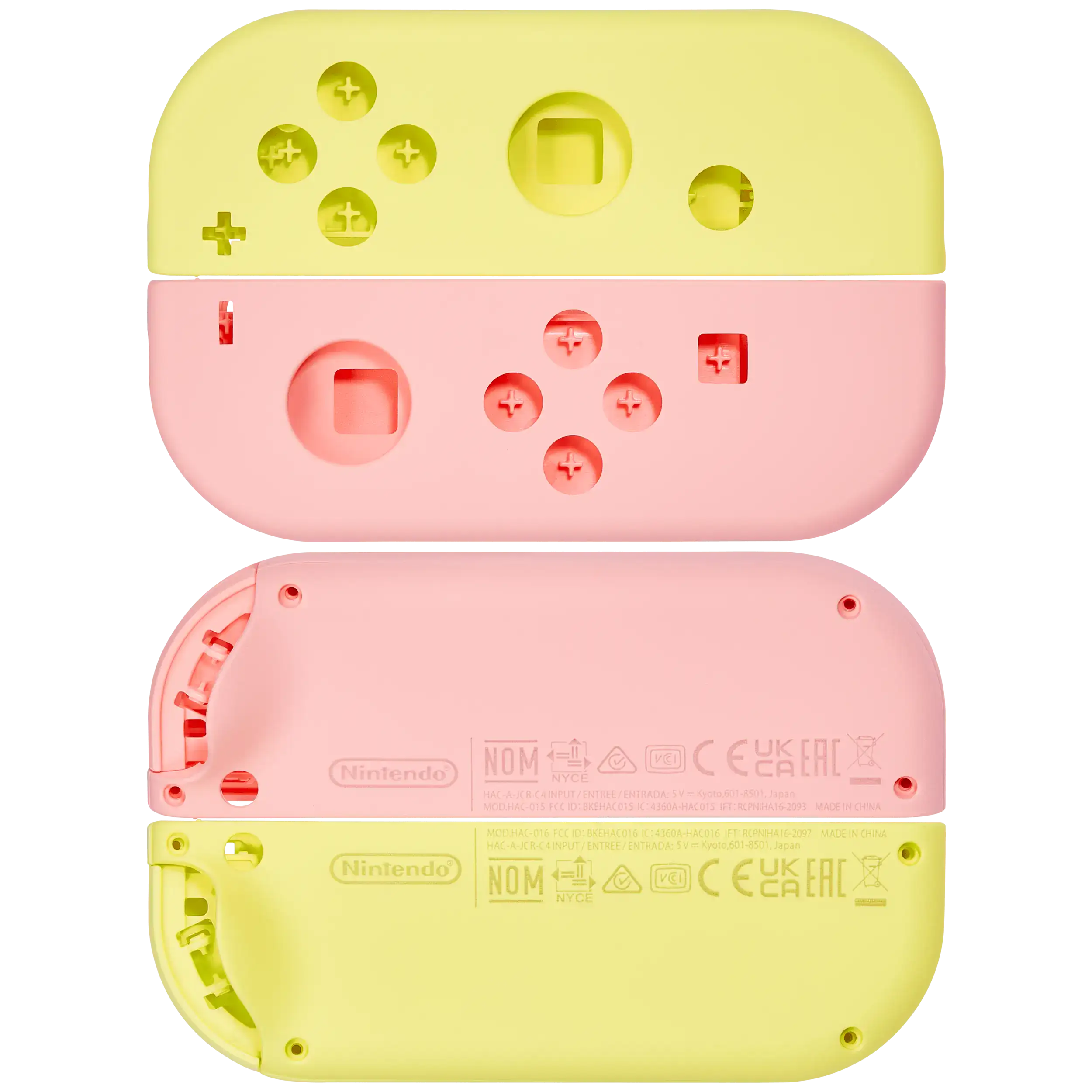 Housing for Nintendo Switch Joy Con Controller (Pink / Yellow)