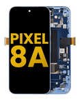 OLED-Komplettdisplay m. Rahmen + FP-Sensor f. Google Pixel 8A (Refurbished, Bay)