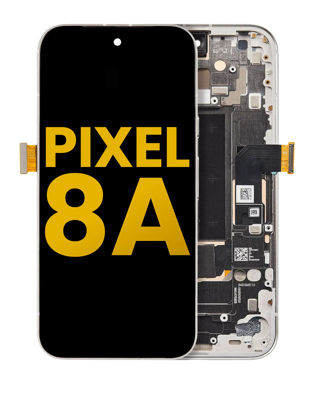 OLED Display with Frame (with Fingerprint Sensor) for Google Pixel 8A (Refurbished) (Porcelain)