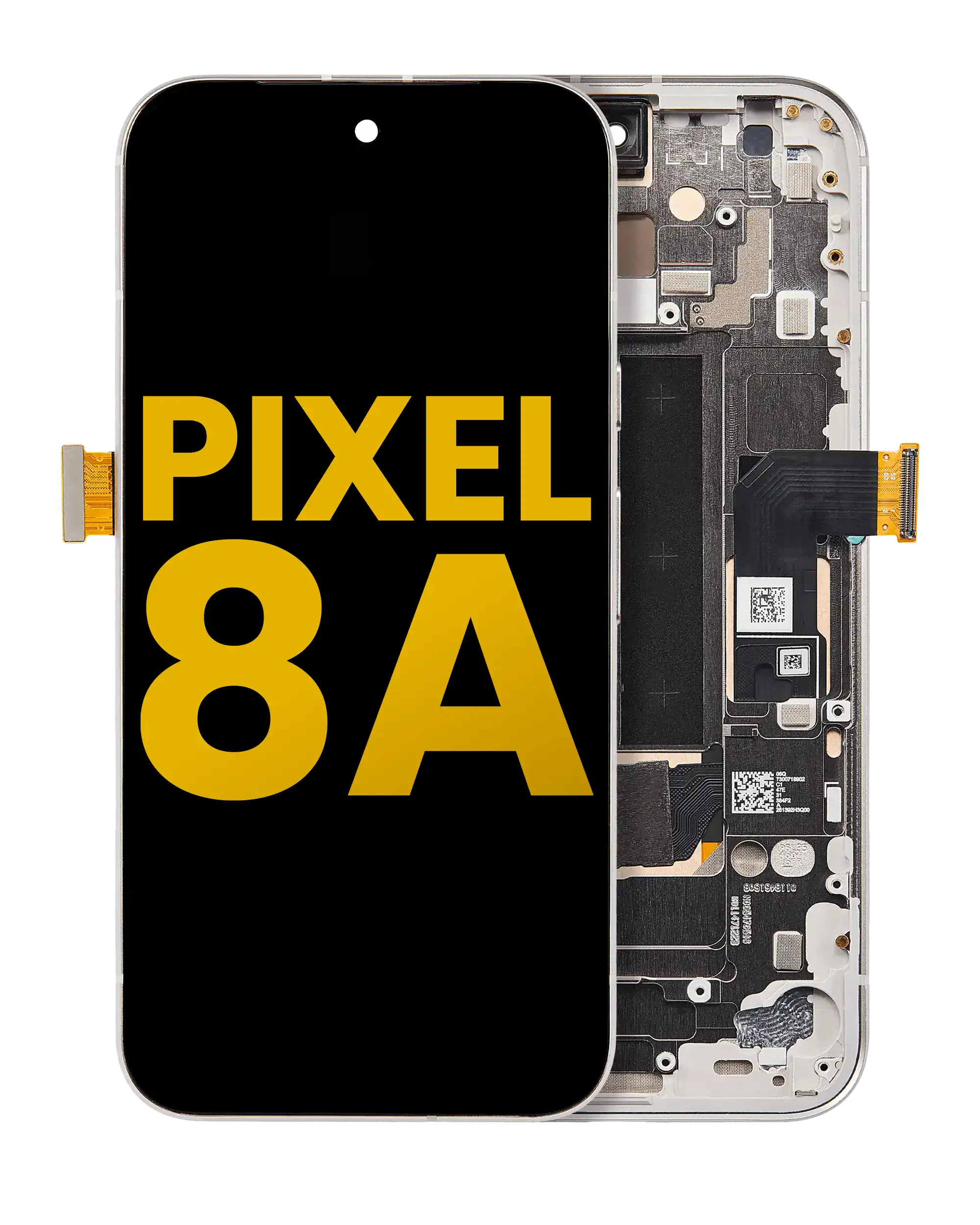 OLED Display with Frame (with Fingerprint Sensor) for Google Pixel 8A (Refurbished) (Porcelain)